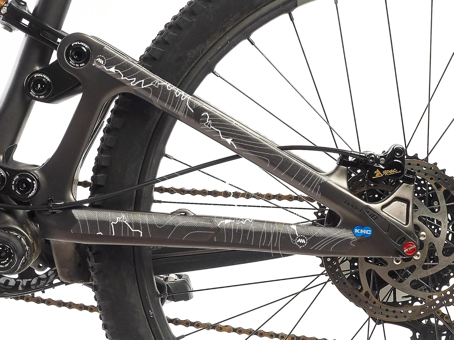 All Mountain Style AMS High Impact Frame Guard Extra Semi-Transparent &ndash; Protects Your Bike from Scratches and Dings image number 5