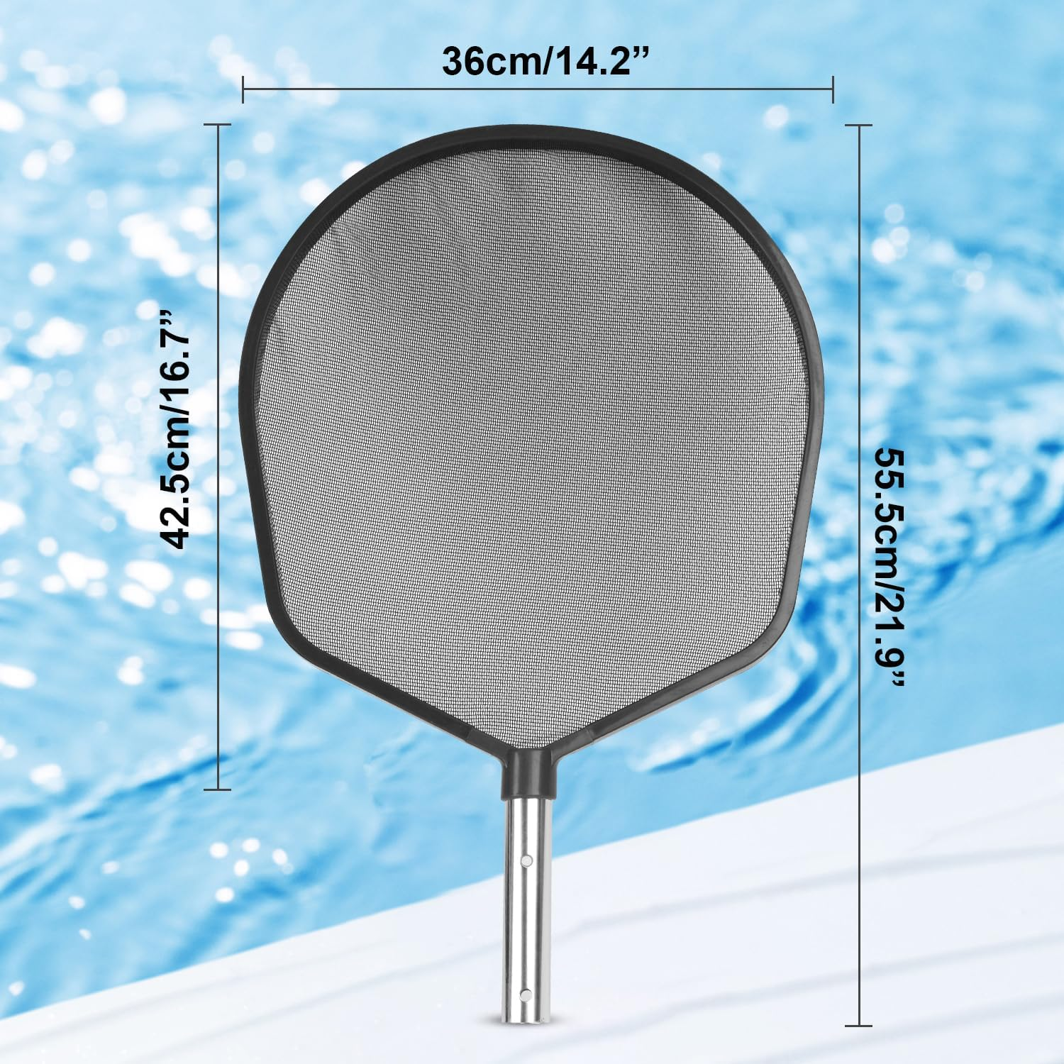 DOBEN Pool Skimmer, Premium Frame Leaf Skimmer Net Head Cleaner for Swimming Pool, Heavy Duty Pool Skimmer Net Perfect for Pools, Spas, Hot Tubs, Ponds (Pole Not Included) image number 4