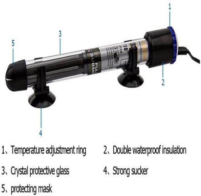100W-500W Aquarium Submersible Heater Fish Tank Auto Water Thermostat image number 2