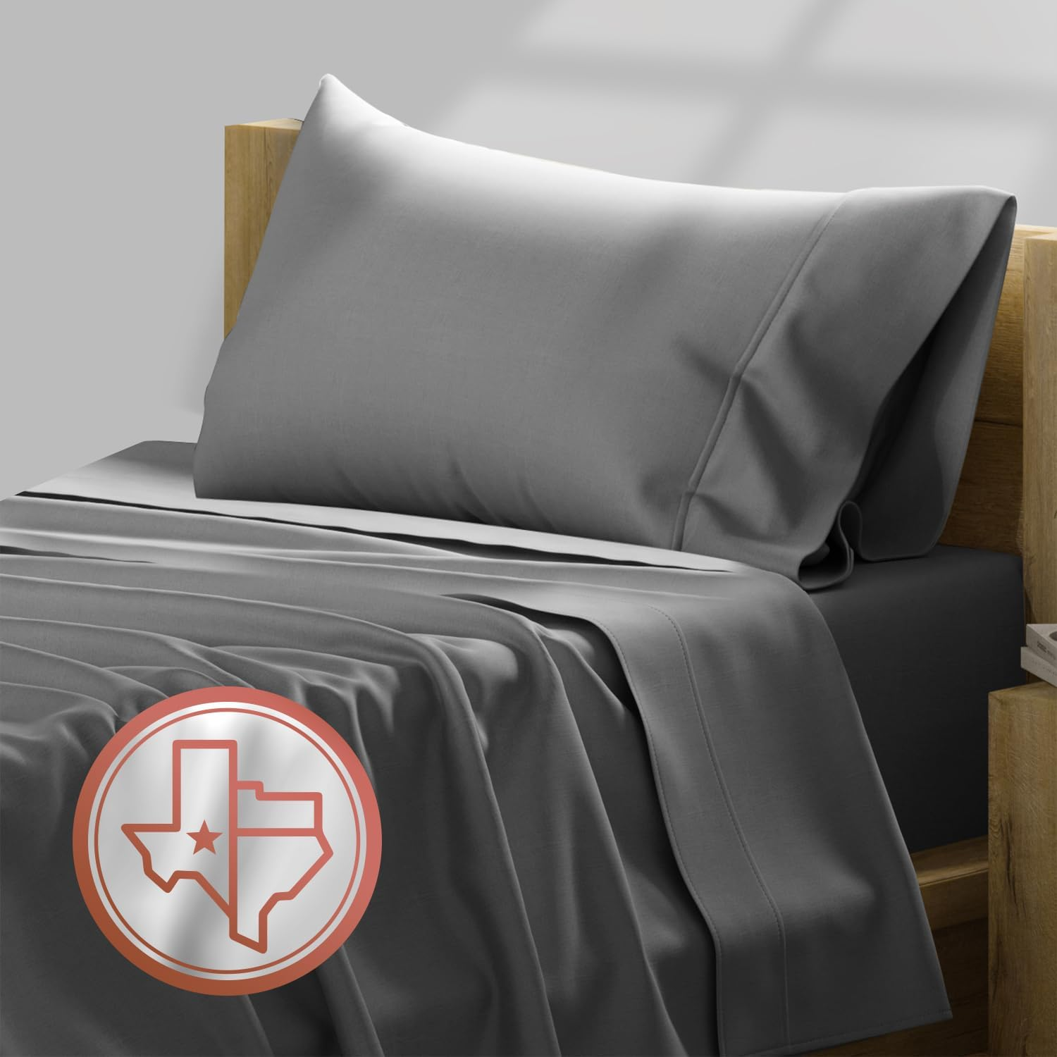 Pure Egyptian King Size Cotton Bed Sheets Set (King, 600 Thread Count) White Sheets and Pillow Cases (4 Piece) &ndash; Egyptian Cotton Sheets King Size Bed- Sateen Weave Sheets - 18&rdquo; King Deep Pocket Sheets