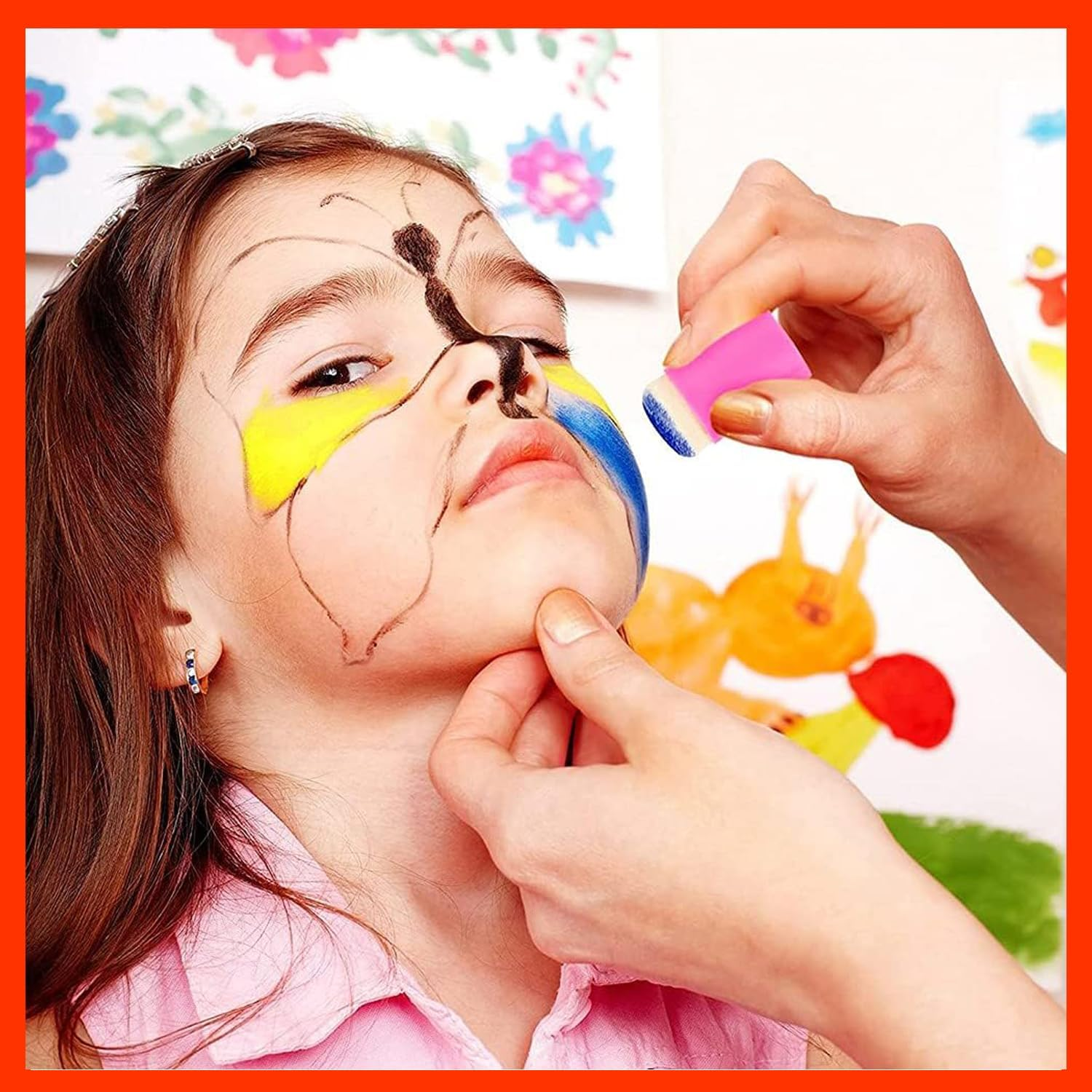 Xinghonyac 30 Pcs Finger Sponge Daubers, Finger Painting Sponge, round Sponge Brushes, Finger Paint Doodle Sponge for Handmade DIY, Painting Production, Hand-Painted Handbook image number 1