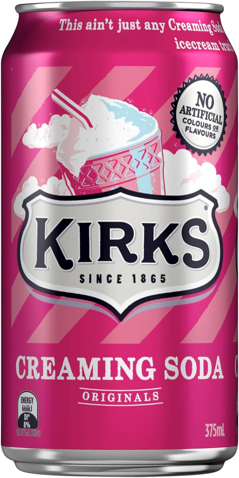 Kirks Creaming Soda Soft Drink Multipack Cans 20 X 375 Ml (Pack of 2) image number 1