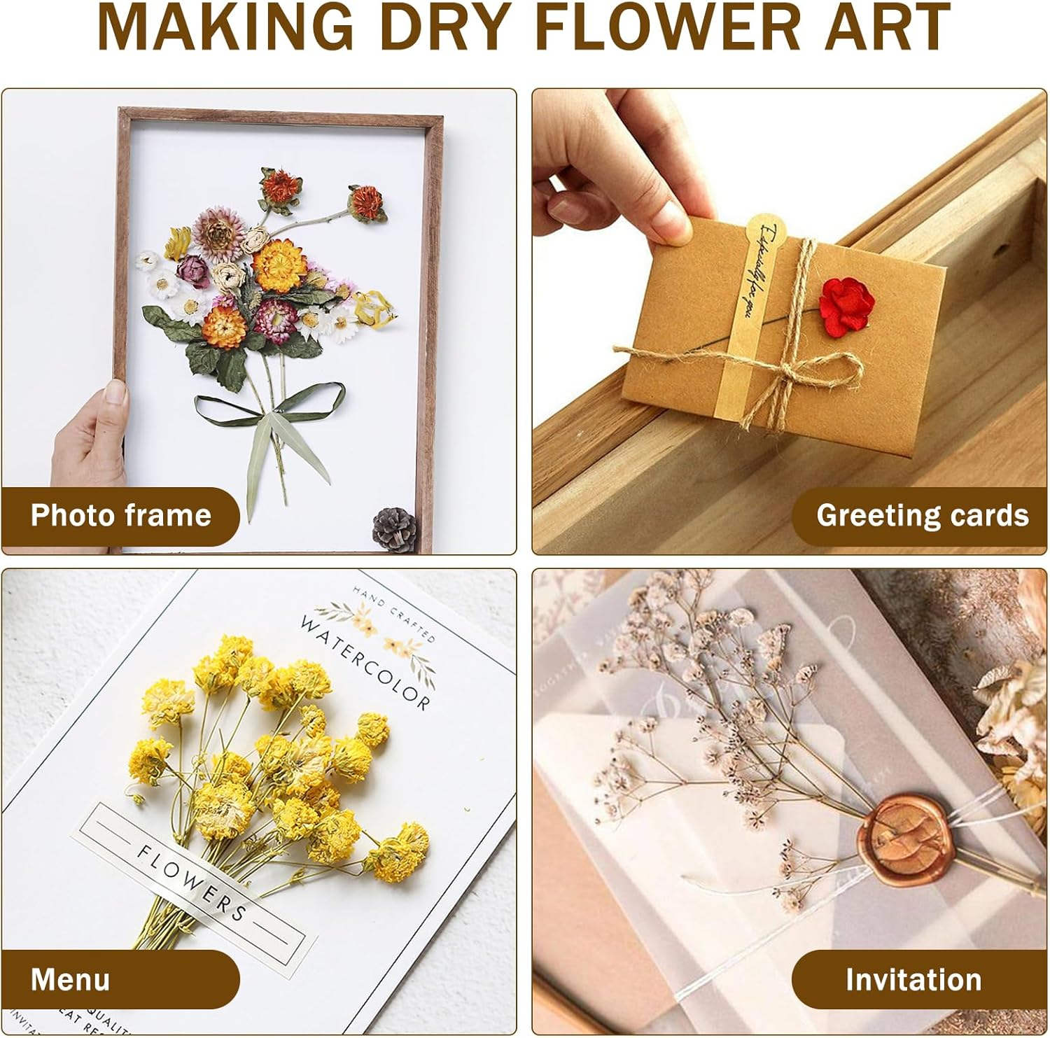 Flower Press Kit, DIY Pressed Flower Plant Preservation Kit, Wooden Leaf Press Set Reusable Flower Press Kit Reusable Flower Press Kit for Kids Adults Crafts Lovers