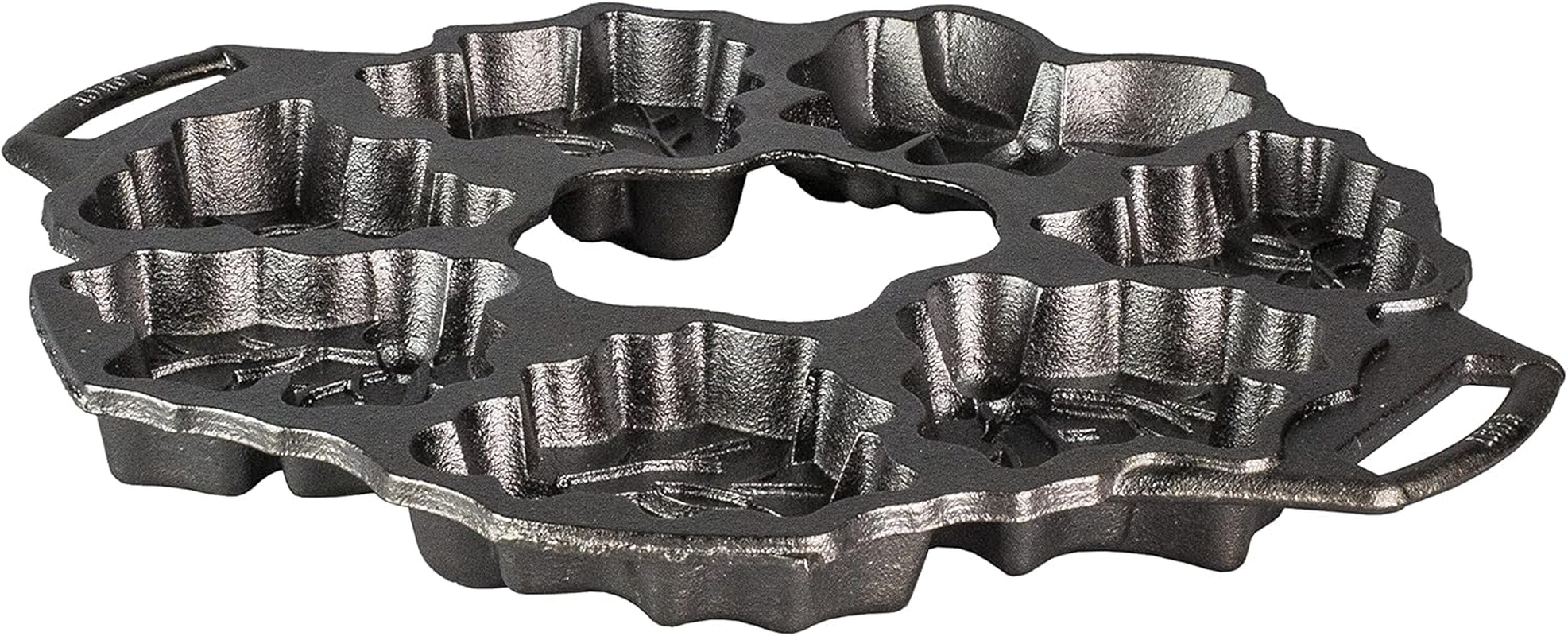 Lodge Cast Iron Holiday Wreath Pan, Black, 14.69 Inch image number 3