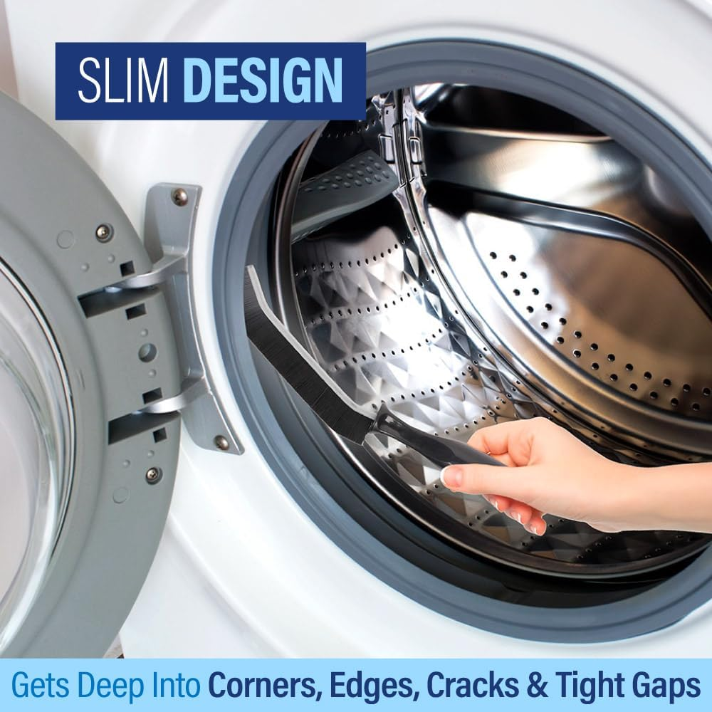 Starlyf Crevice Brush, Multi-Functional Cleaning Brush for Windows, Sinks, Grout, Stovetops, Washing Machines, Angled Bristles, Clean Dust, Dirt and Grim from Corners, Tight Spaces, 2 Pack image number 3