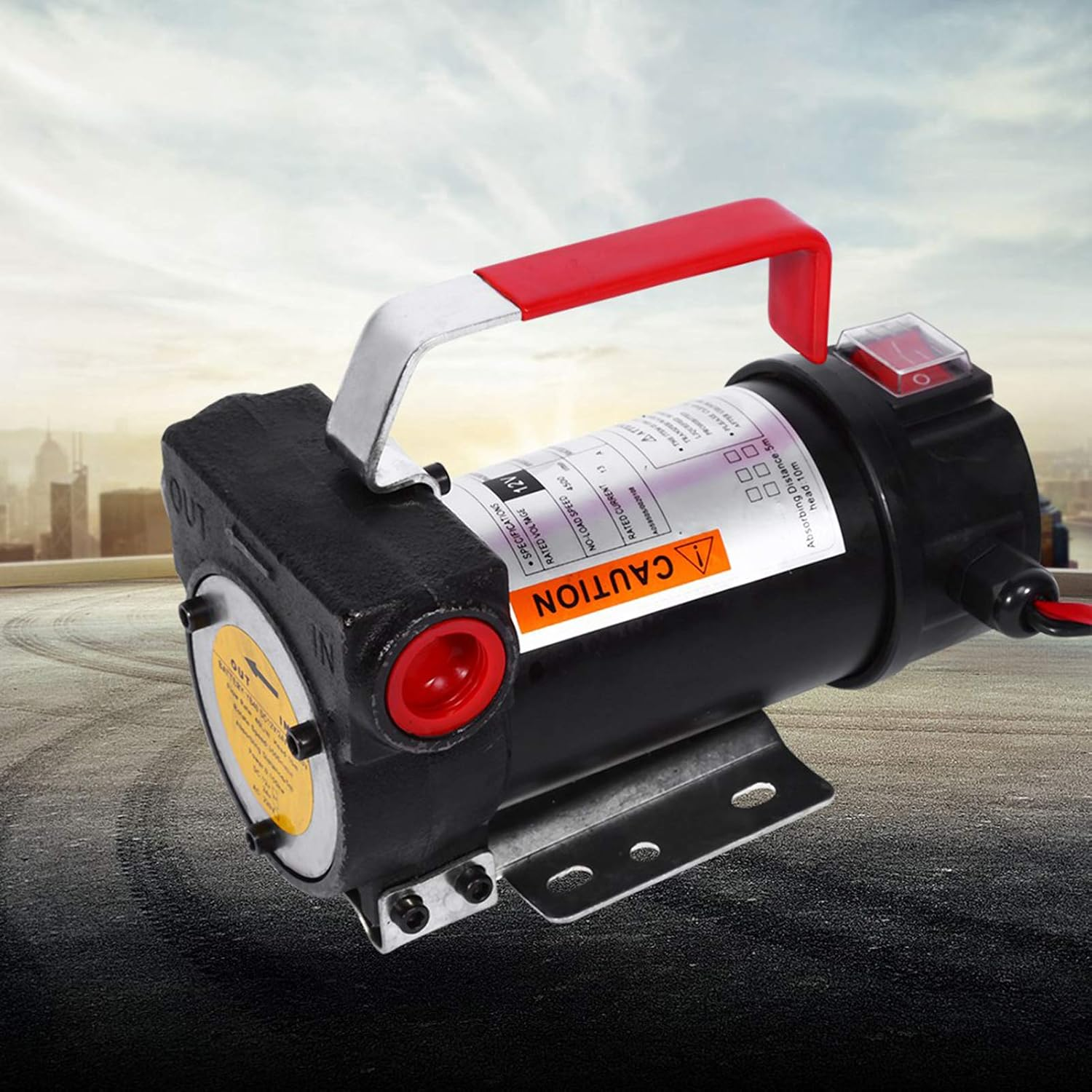 Oil Change Pump, 12V Electric Fluid Extractor Scavenge Suction Oil Transfer Pump Electric Fuel Transfer Pump with Fuel Nozzle for Auto Marine Boat Car Motorbike image number 6