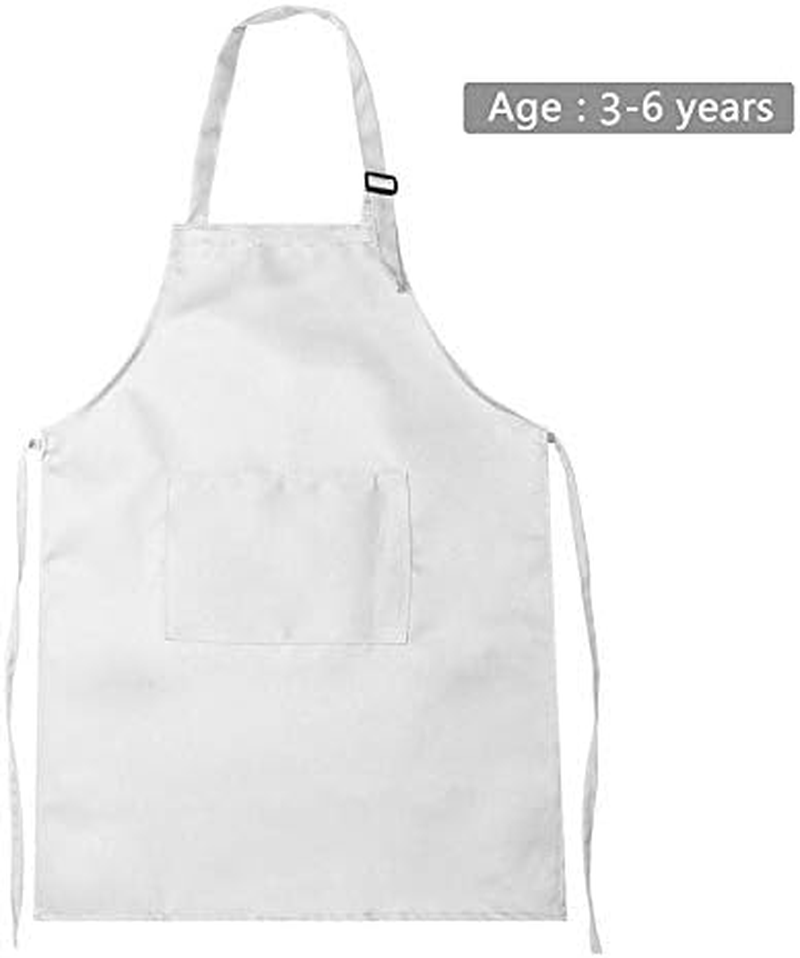 Oidnvay 10-Piece Children'S Apron and Chef Hat Set Adjustable Children'S Kitchen Apron for Cooking and Painting image number 4