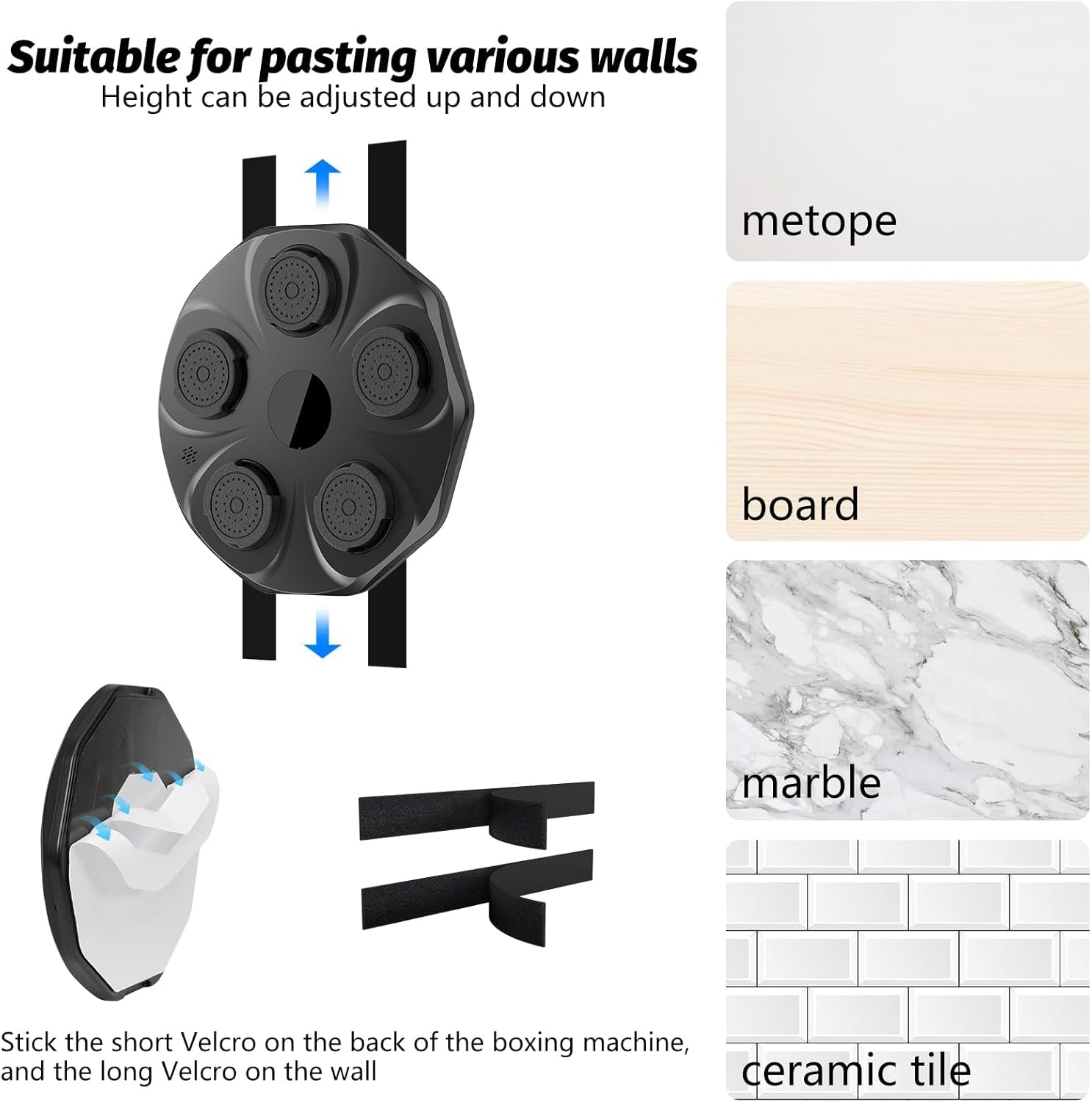 Smart Music Boxing Machine Wall Mounted Electronic Boxing Training Equipment Boxing Training Punching Equipment, Home Workout Boxing Target Machine for Men and Women image number 5