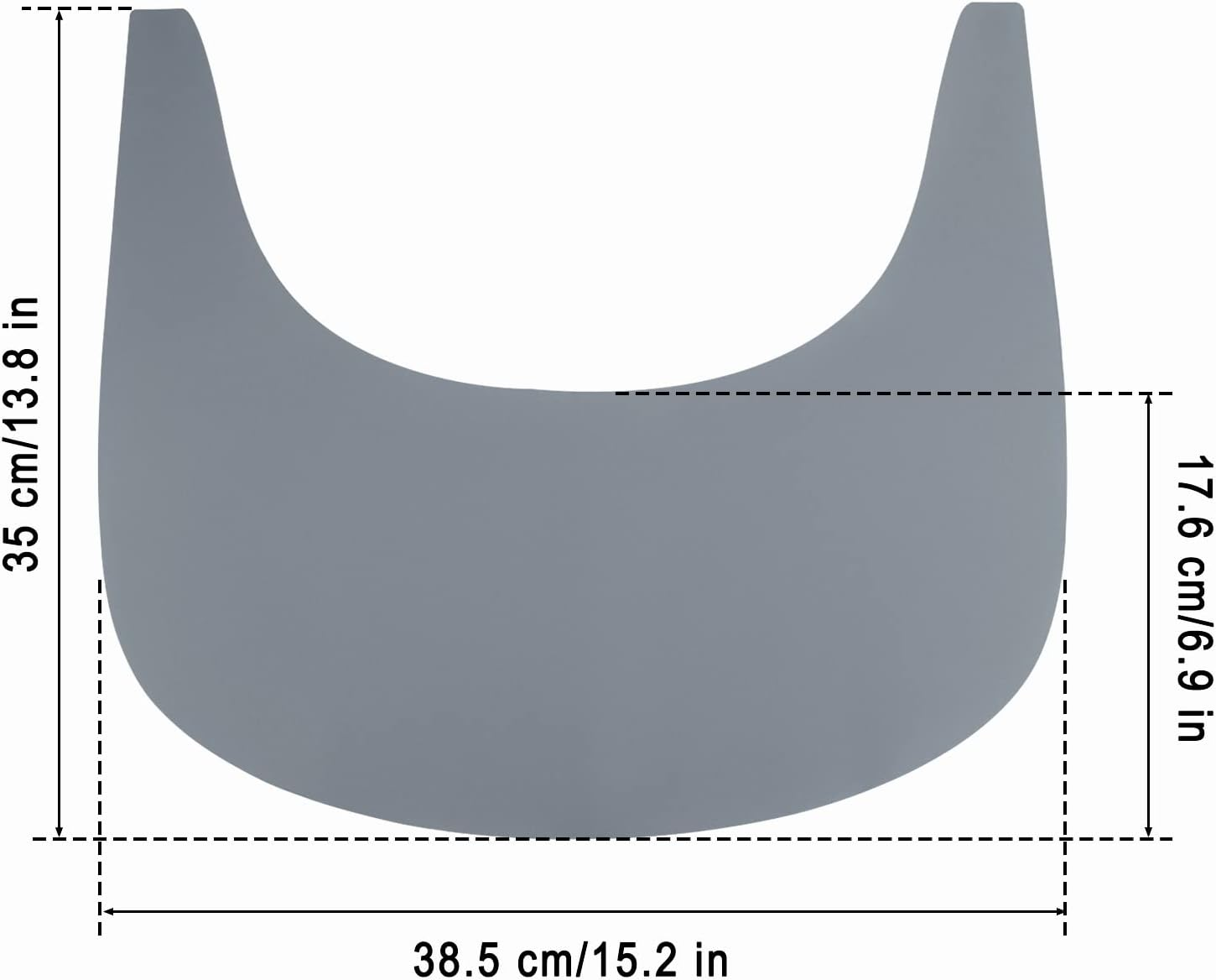 High Chair Placemat, 2 Pieces Silicone, Clean and Hygienic, for Tripp Trapp Tray Cover, Suitable for Tripp Trapp Tray (Grey/Green) - Grey/Brown image number 5