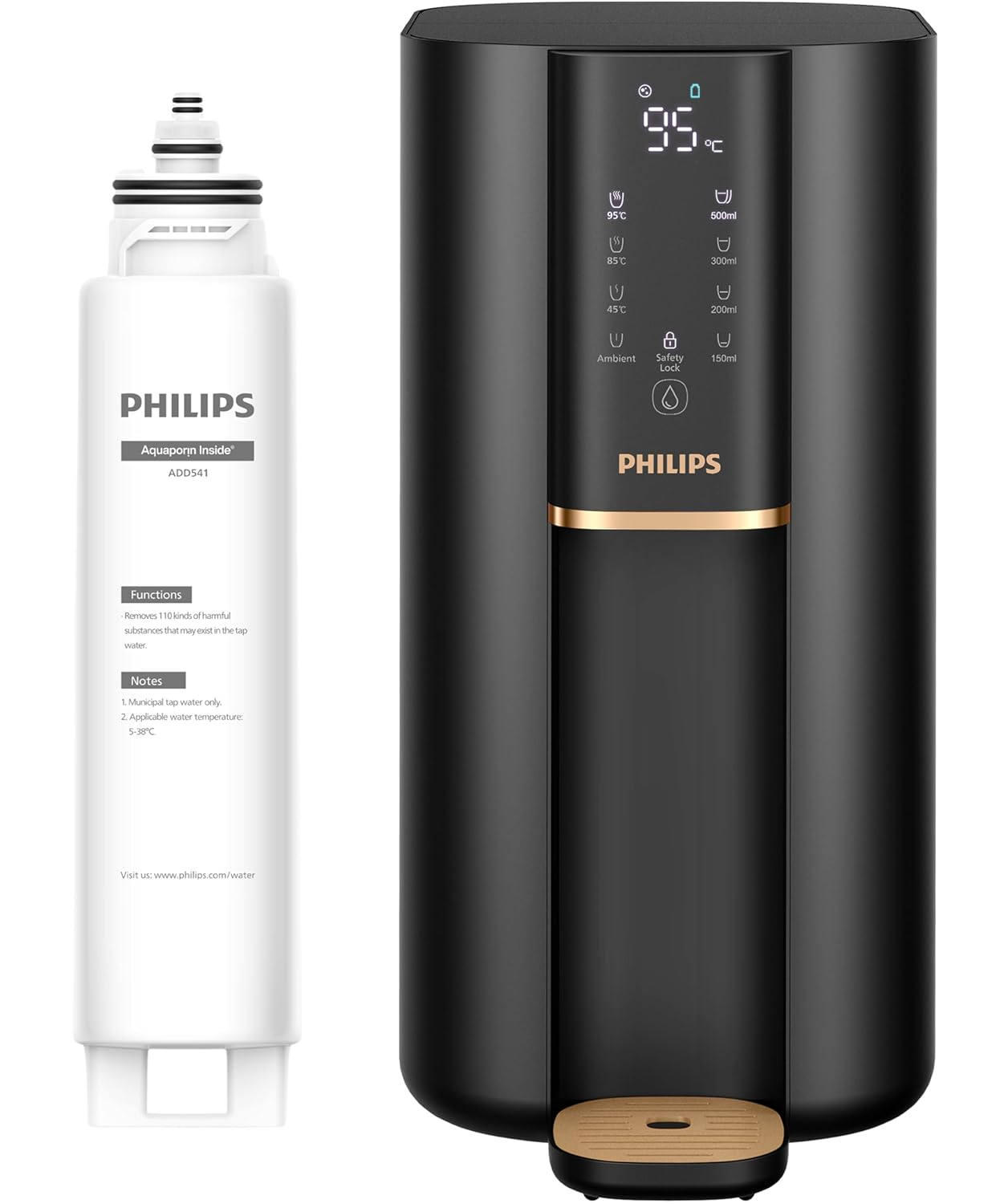 Philips Reverse Osmosis Water Purification Station. Ambient to 95&deg;C Instant Hot Water. Tested by SGS to Removes PFAS, Fluoride and More. ADD6901HBK01/79. image number 3