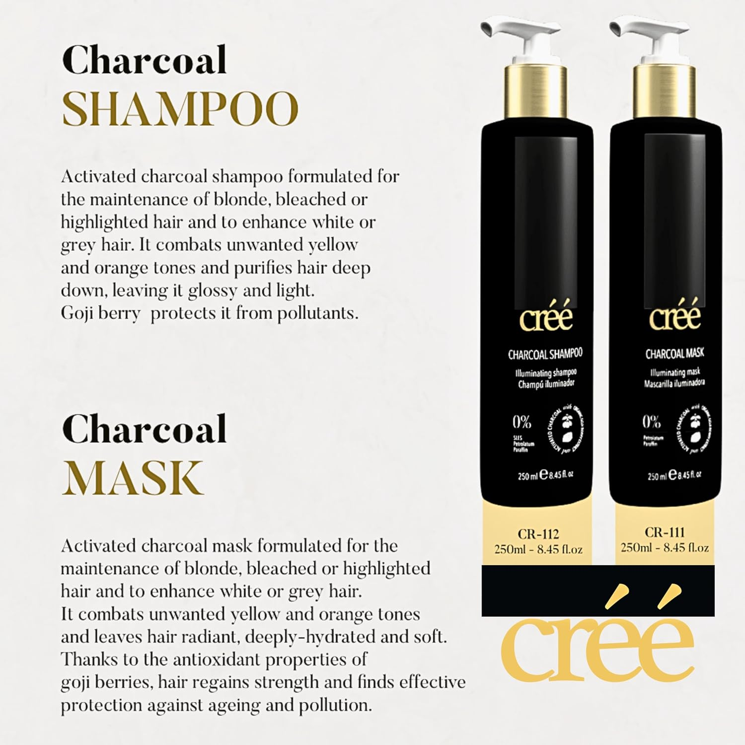 Cr&eacute;&eacute; Charcoal Shampoo 250Ml