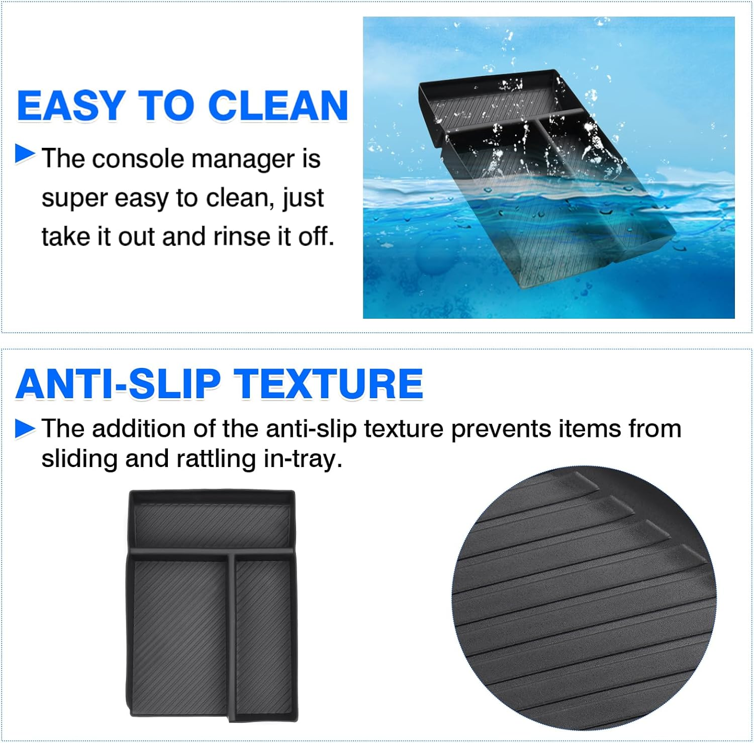 Autorder Center Console Organizer for 2024-2026 Mazda CX-90 CX90 CX-70 CX70 Accessories Armrest Storage Box Secondary Insert Tray with Anti-Slip Mat image number 6
