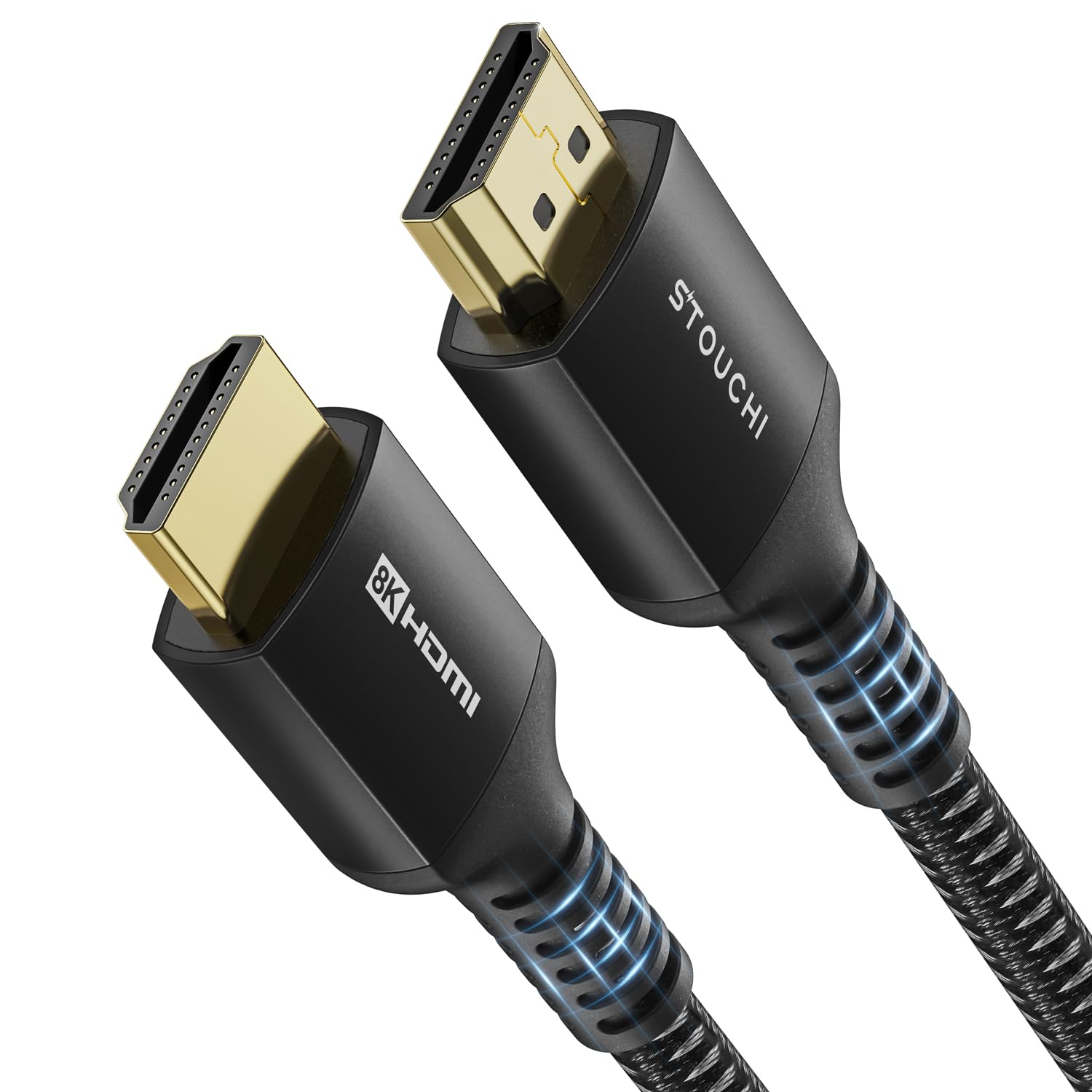 Stouchi HDMI 2.1 Cable 3M 8K 10K 4K Ultra High Speed Certified Cables Earc ARC Cord 48Gbps 8K@60Hz 8K@120Hz 4K@240Hz HDCP 2.2 Dynamic HDR Dolby for PS5 TV Xbox Series X Roku Blu-Ray Braided Durable