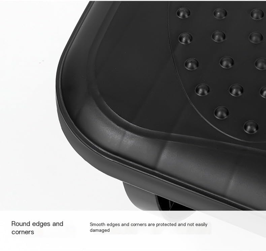 Black Home Office Footrest Footstool with Massage Nodes