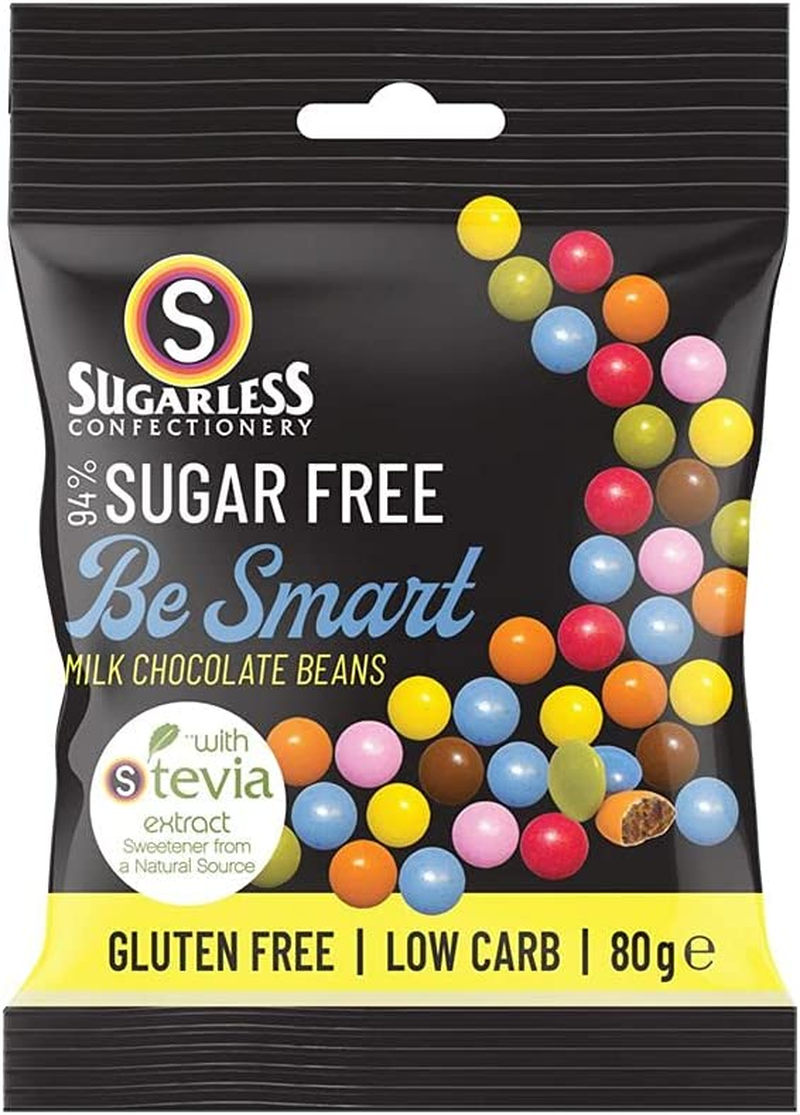 Sugarless Confectionery Be Smart Chocolate Beans 80G image number 2