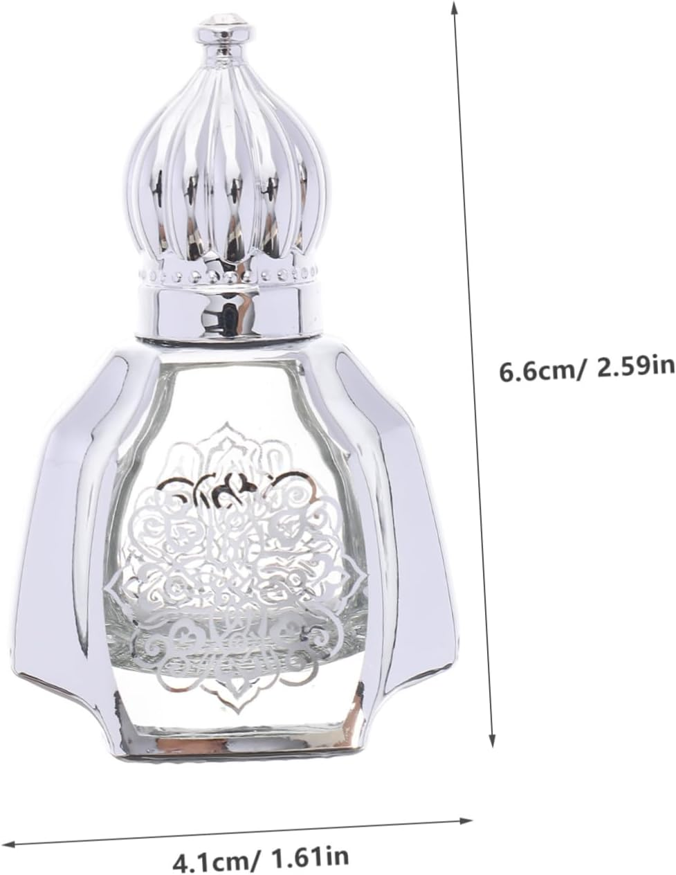 Aroma Roller Bottles 10Ml Glass Portable Perfume Supply Bottles with Silver Cap 2Pcs for Travel and Personal Use image number 3