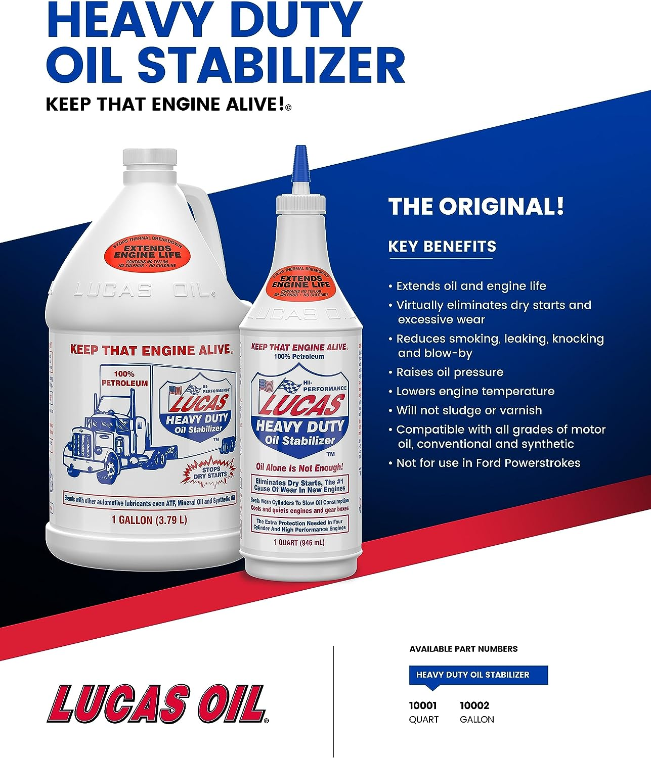 Lucas Oil Heavy Duty Oil Stabilizer - 1 Quart (946Mls) image number 5