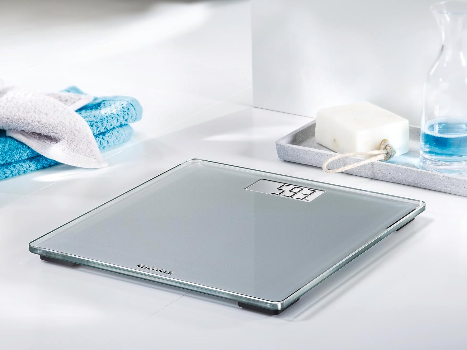 Soehnle Style Sense Compact 300 Digital Bathroom Scale, 180 Kg Load Capacity, Silver image number 3