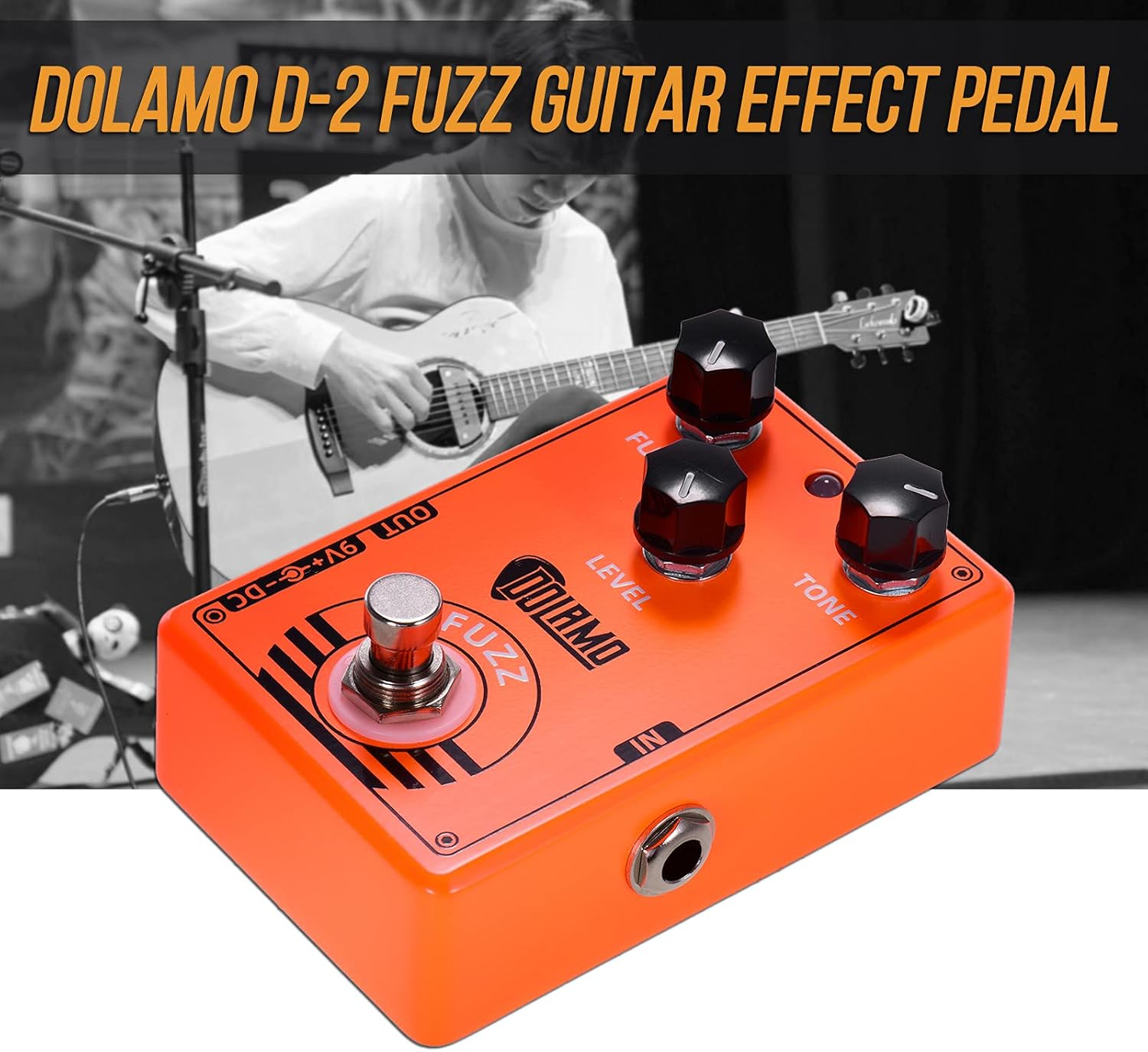 Yasao D-2 Fuzz Guitar Effect Pedal with True Bypass for Electric Guitar image number 5