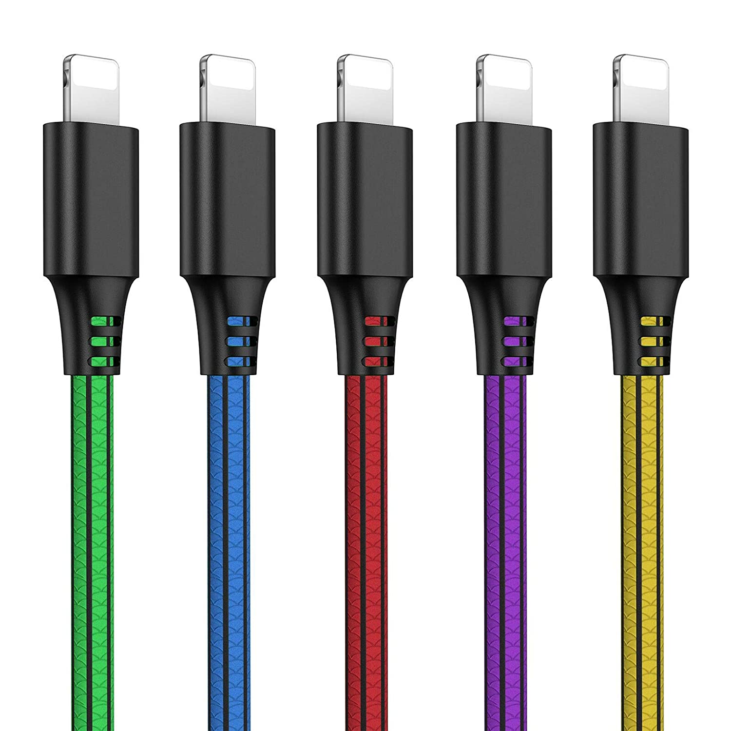 Phone Charger 5 Pack 2M(6Ft) Cable Phone Charging Syncing Cord Charger Cable Compatible for Phone 14 13 12 11 Pro Max XR XS Max X 10 8 7 6 SE, Pad More image number 1