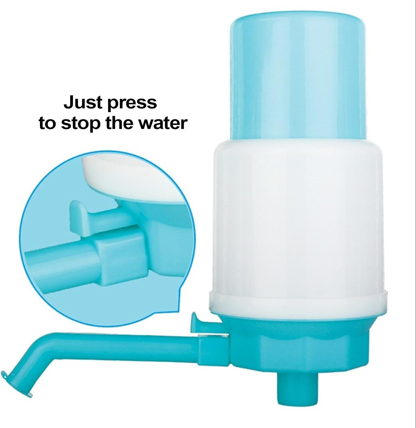 4 Set Waters Jug Pump - Manual Hand Pressure Drinking Fountain - Water Dispenser Pump Fits Most 2-6 Gallon Water Coolers - Water Bottle Pump Dispenser | for Home, School, Travel, Camping image number 2