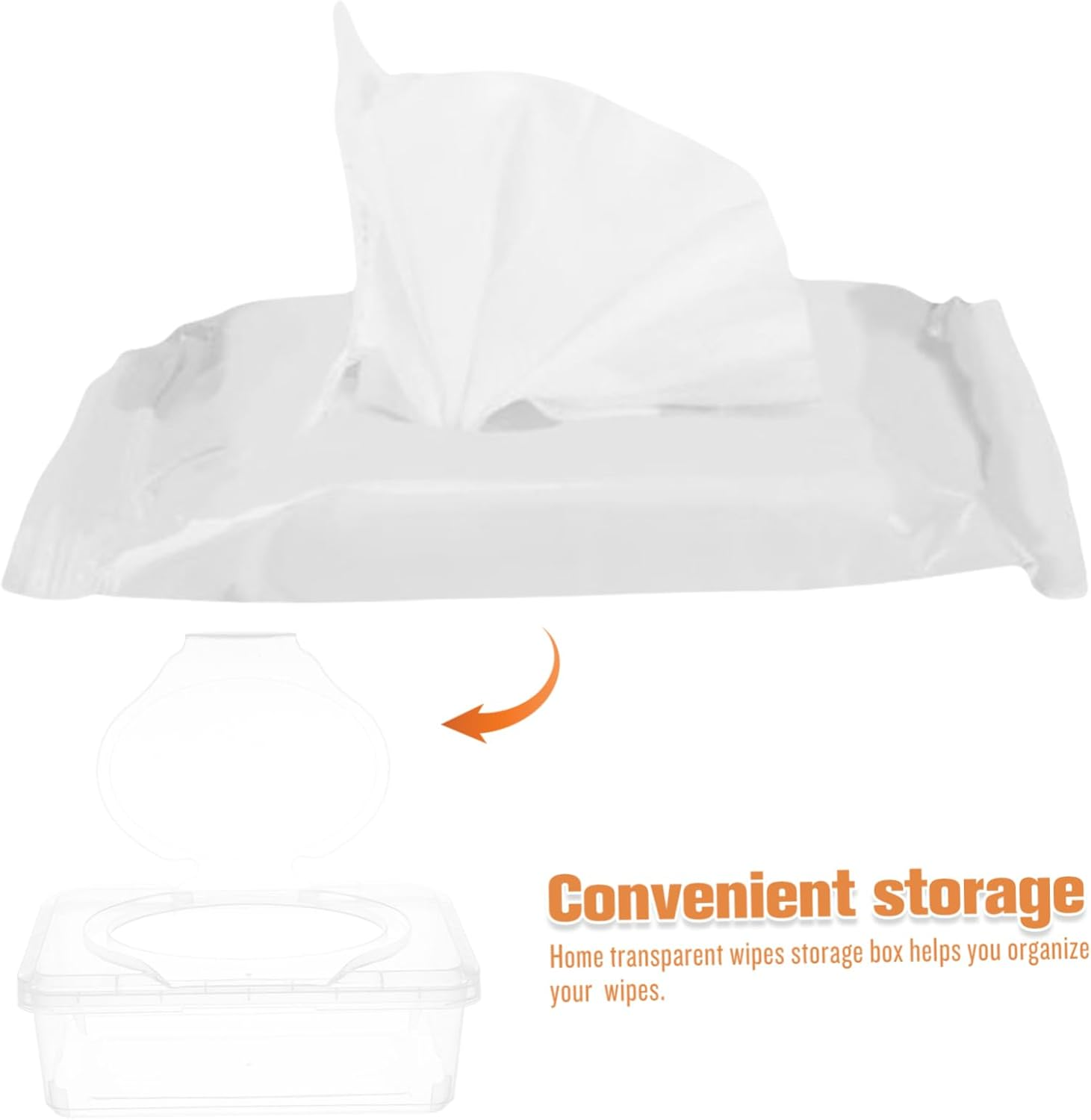 2Pcs Wipes Dispenser Portable Tissue Box for Car Bathroom and Outdoor Use Moisture Design for Easy Access image number 3