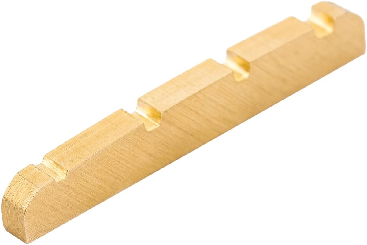 Musiclily Basic 4-String Slotted Electric Bass Brass Nut for Precision/Jazz Bass, 42X3.5X6Mm - 4-String 42X3.5X6Mm image number 3