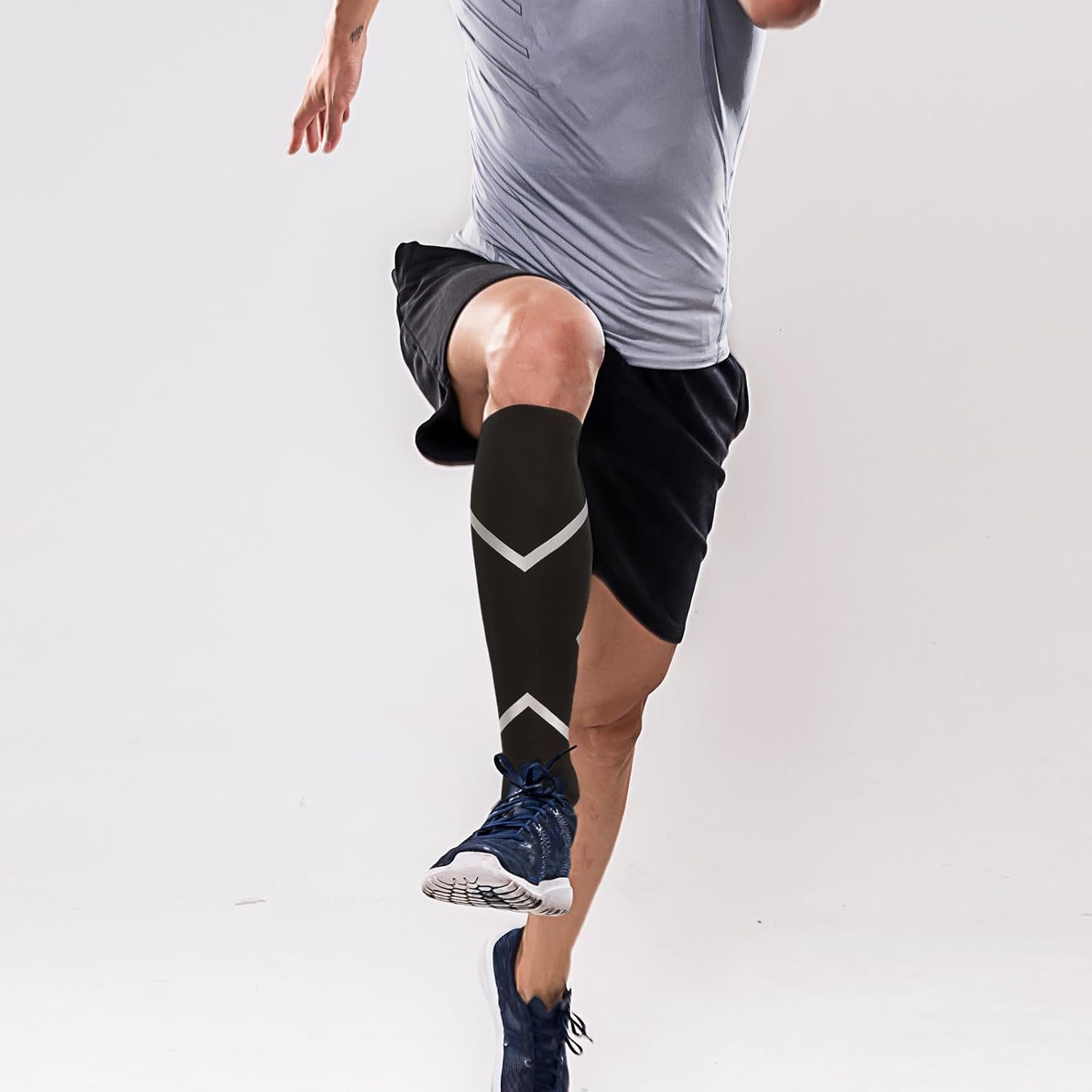 Gatuida Outdoor Leg Sleeves Socks Basketball Keep Warm Sports Calf Compression Leg Sleeve for Running, Hiking, Outdoor Sports image number 3