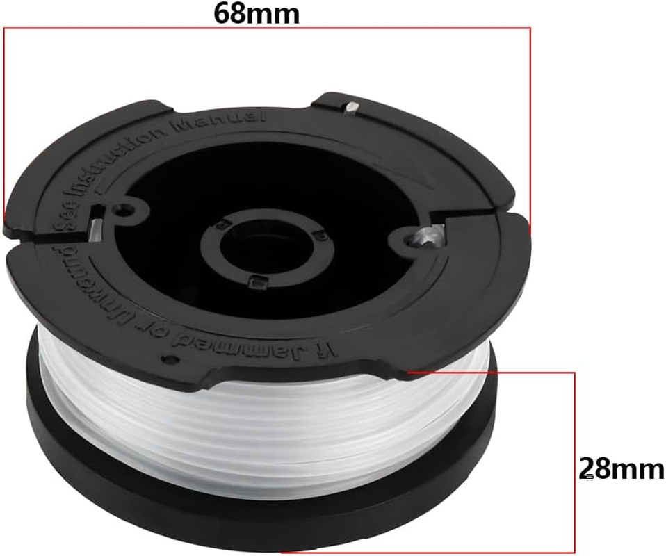 Be in Your Mind 3Pcs Strimmer Spool A6481 Replacement Part Spools with Line AF-100 Compatible with Black & Decker GH400, GH500, GH600, GH900, GH912, ST6600, ST7000 and More image number 1