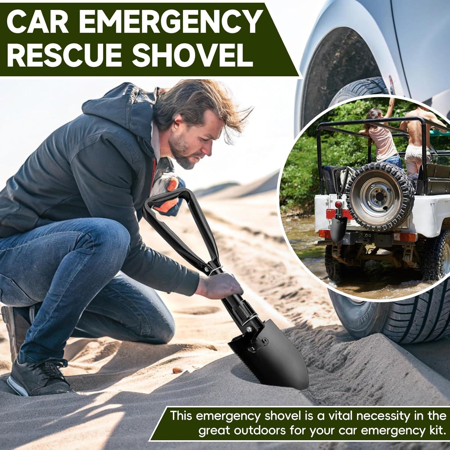 Mini Folding Gardening Shovels High Carbon Steel Portable Camping Shovel for Military Style Entrenching Tool,Camping,Hiking, Digging,Backpacking,Car Emergency Multi Tool