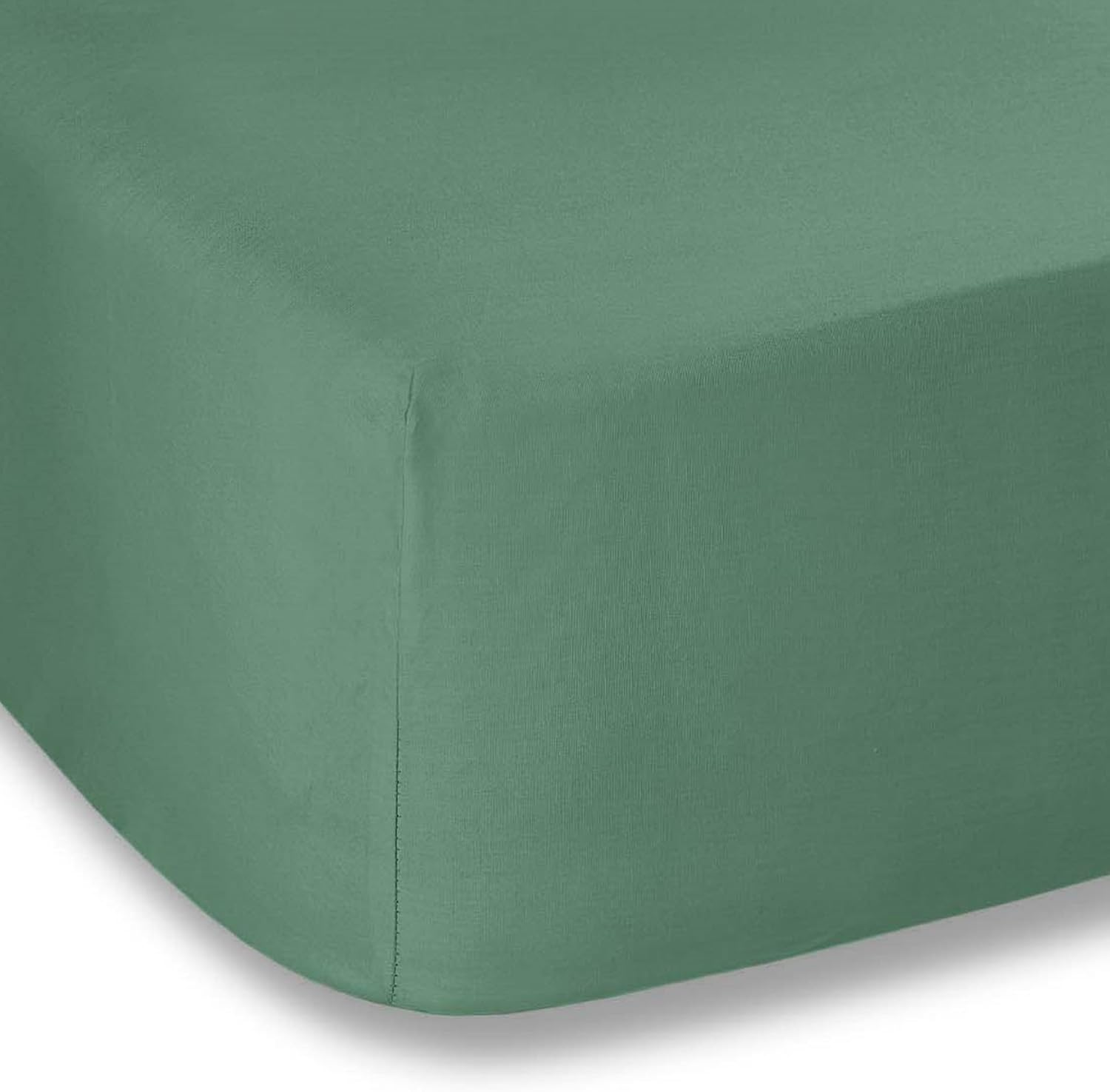Bianca Plain Dyed Percale Jade Bed Linen + Pillowcases + Fitted Sheet 260 X 280 + 50 X 80 (2) + 180 X 200 Cm image number 4