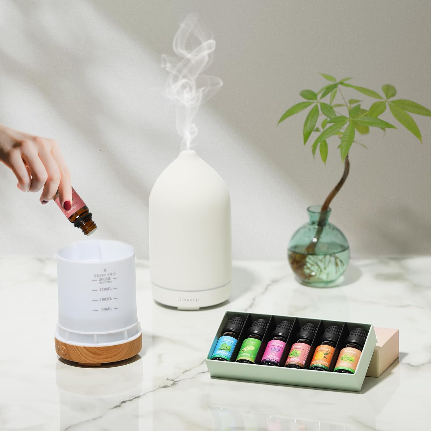 Essential Oils Set-Top 6 Organic Blends for Diffusers,Candle Making,Aromatherapy,Humidifiers,Gifts - Peppermint,Teatree,Lavender,Eucalyptus,Lemongrass,Orange(6X0.33 Fl Oz) image number 4