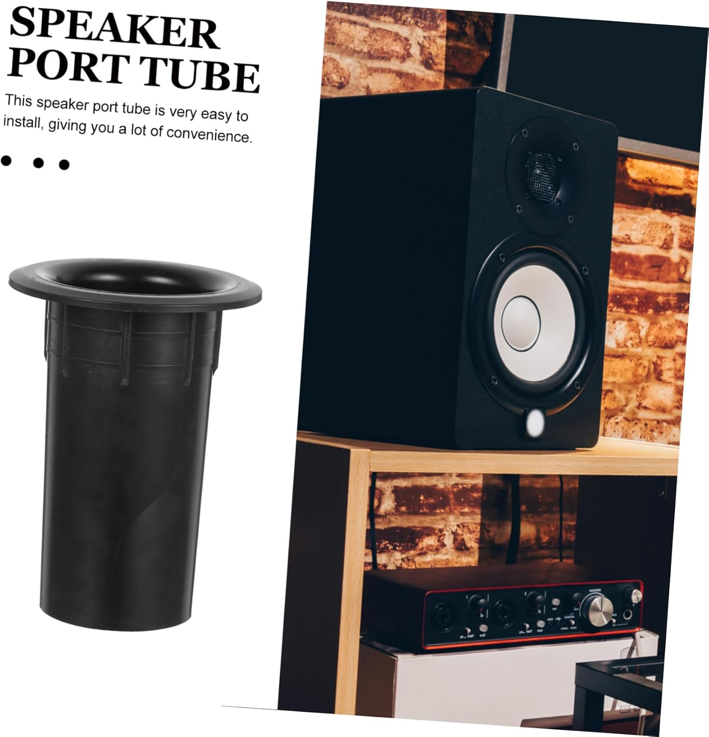 SEWACC 12Pcs Audio Punching Bag Speaker Port Tube Plastic Replacement Bass Reflex Tube Accessory for Speaker Use in Woofer Box image number 3