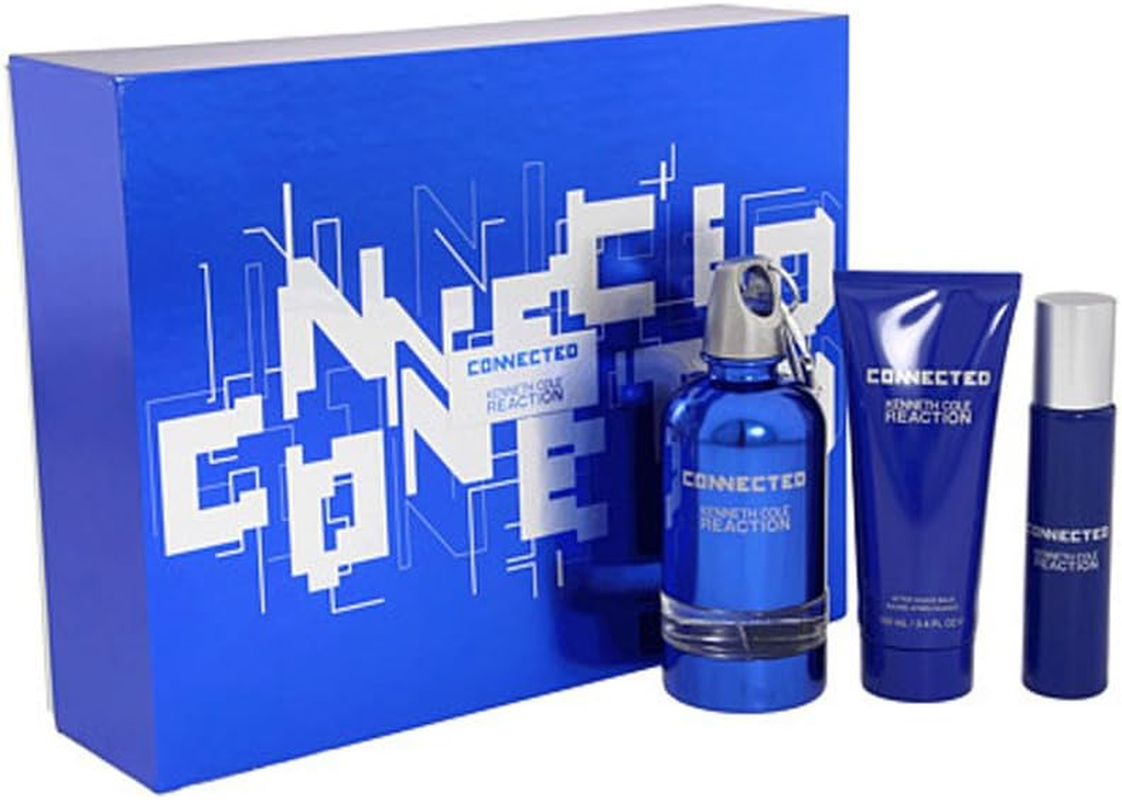 Kenneth Cole Connected Eau De Toilette Spray 3 Piece Gift Set for Men, Pack of 3