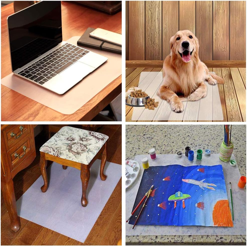 Homedo Waterproof Silicone Placemats, Non-Stick Baking Mat, Non-Slip Dining Table Mat for Kids/Baby/Children, Heat Resistant Insulation Countertop Protector Pads (Clear, 40X30Cm-4Pack) image number 7