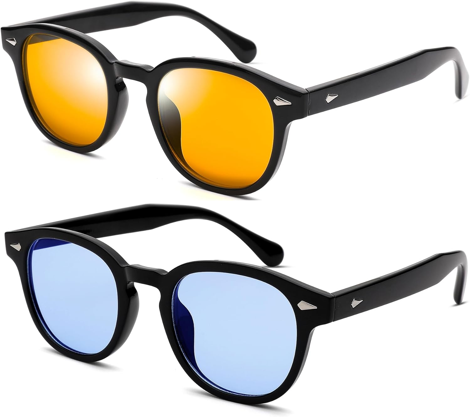 GLARDEFE Retro round Sunglasses for Men Women - Vintage Circle Tinted Sun Glasses