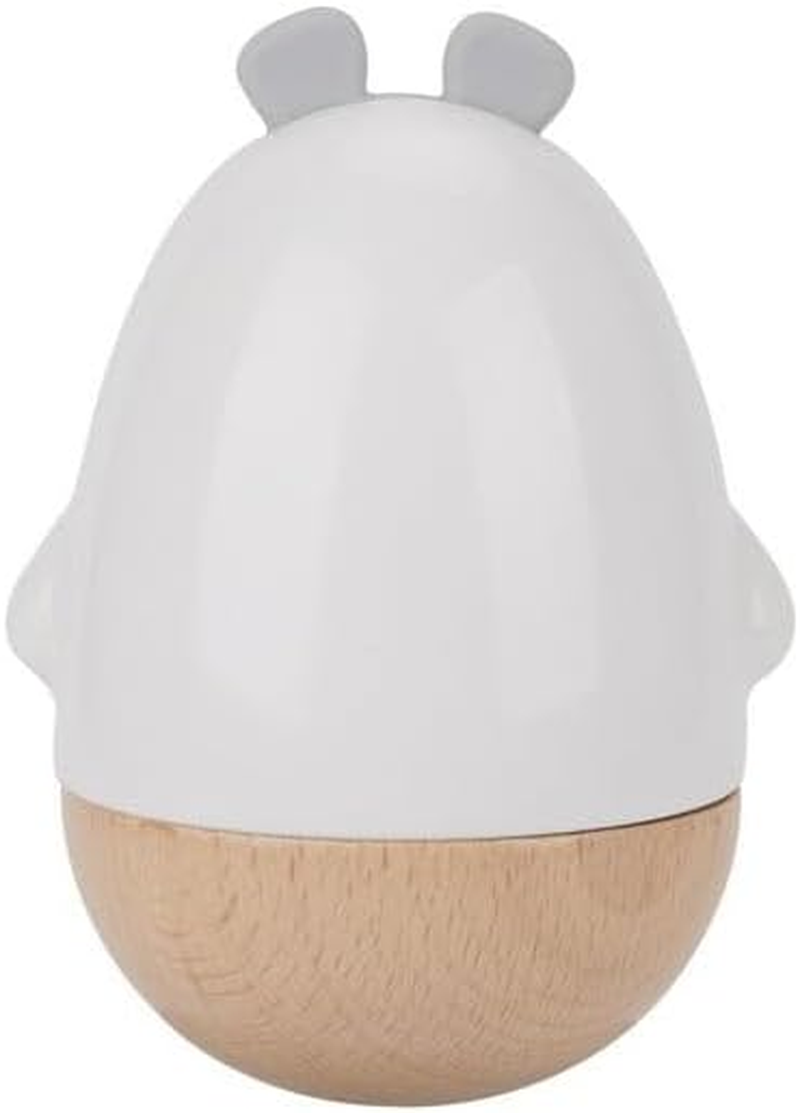 Tooky Toy Wind up Musical Wobble Roly Poly Tumbler Wooden Bear with Chime Lullaby for Babies image number 5