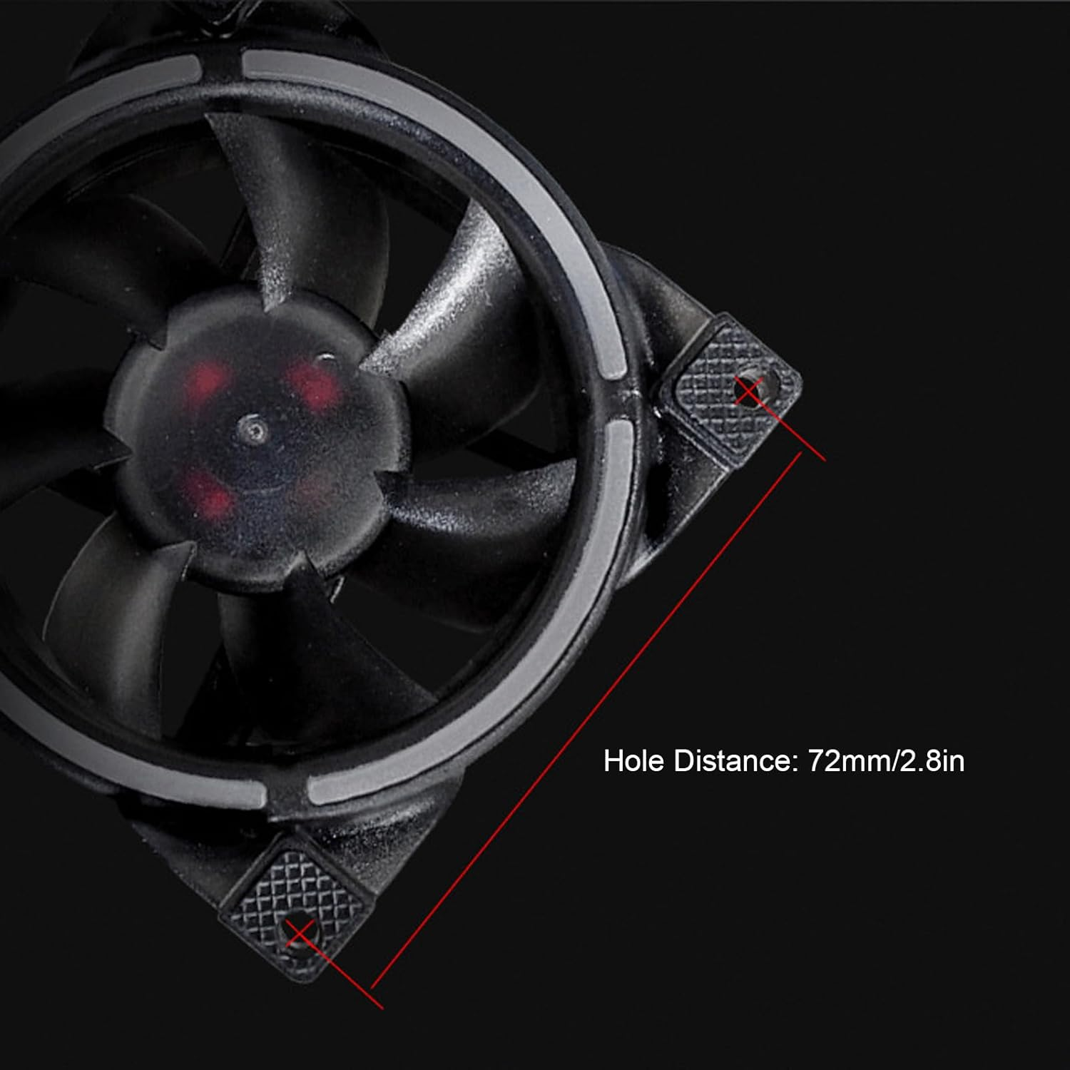 80Mm ARGB Silent Case Fan with RGB Lighting 800-2500RPM High Speed High Airflow PC Fan for CPU Cooler Radiator Computer Case Cooling image number 6