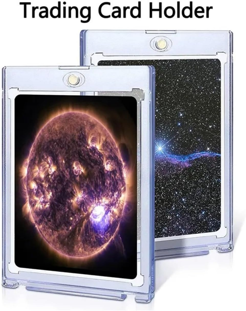 Magnetic Card Holder, 35 Pt Premium Waterproof Card Protectors, Compact Design for Sports Cards and Business Cards (10, 4In) image number 2