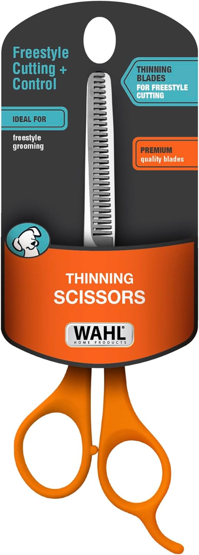 Wahl Thinning Scissors for Dogs, Orange/Silver
