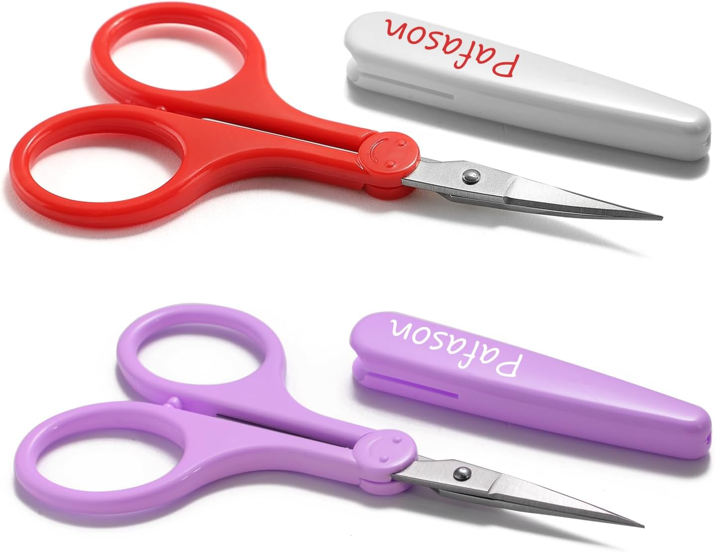PAFASON Ultra Sharp Detail Scissor Set 2 PC Straight for Scrapbooking Quilting Sewing Knitting Embroidery Cross Stitch Crochet Thread Yarn Paper Fabric Detail Cutting Stainless Steel, Safety Case