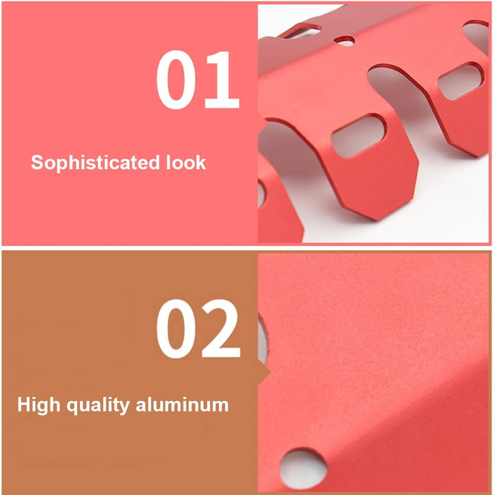 TOTMOX Motorcycle Exhaust Muffler Pipe Protector Heat Shield Cover, Aluminum Motorbike Shock Protection Professional Refit Accessories, Black/Red image number 1