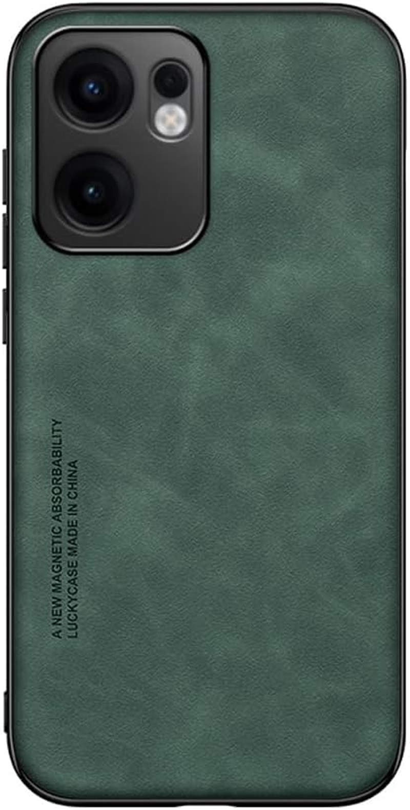 Kepuch Silklike Case Compatible for Oppo Reno 13 F 5G Intl - Magnetic Holder Built-In Metal Plate Cover Bumper - Green image number 4