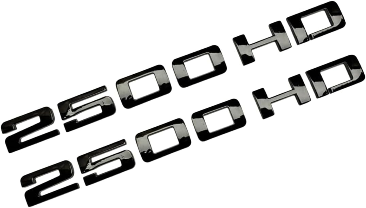 2500 HD Badge Emblem 2-PC Black - Set of 2 Replacement Emblems for Silverado Sierra image number 1