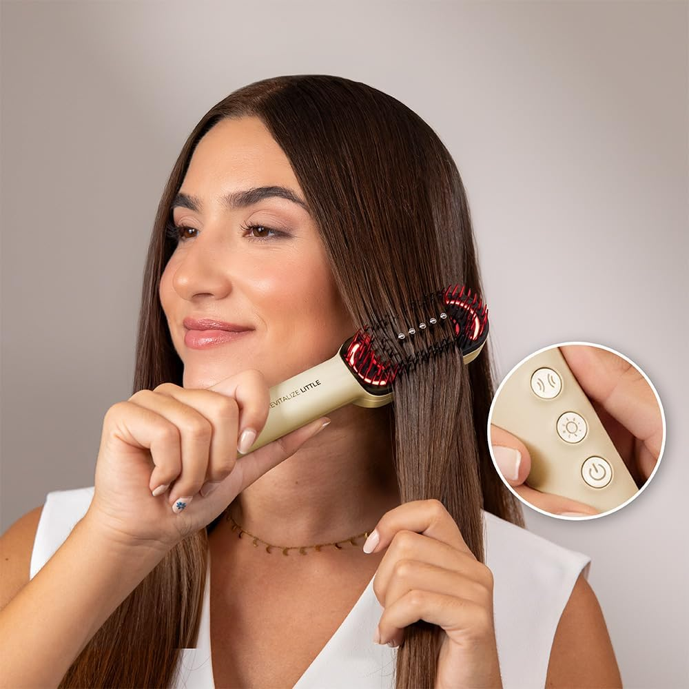 Cecotec Haircare Revitalize Little Repair Brush with LED Light, Serum Applicator and Vibration Massage, Nourishes, Repairs and Stimulates Hair Growth, 4 LED Lights image number 6