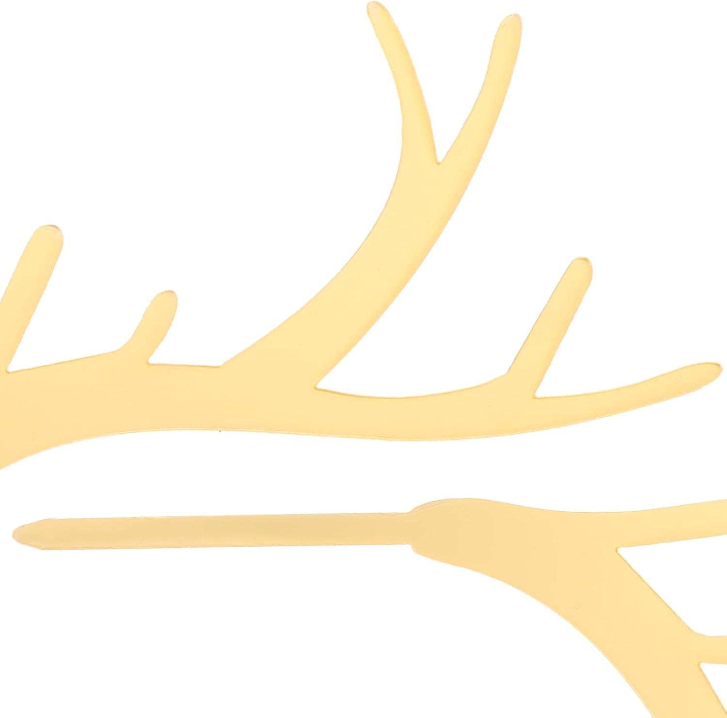 LUOZZY 20Pcs Reindeer Antlers Cake Toppers Christmas Cupcake Picks Deer Antler Cake Decoration Photo Props for Xmas Party - Golden image number 4