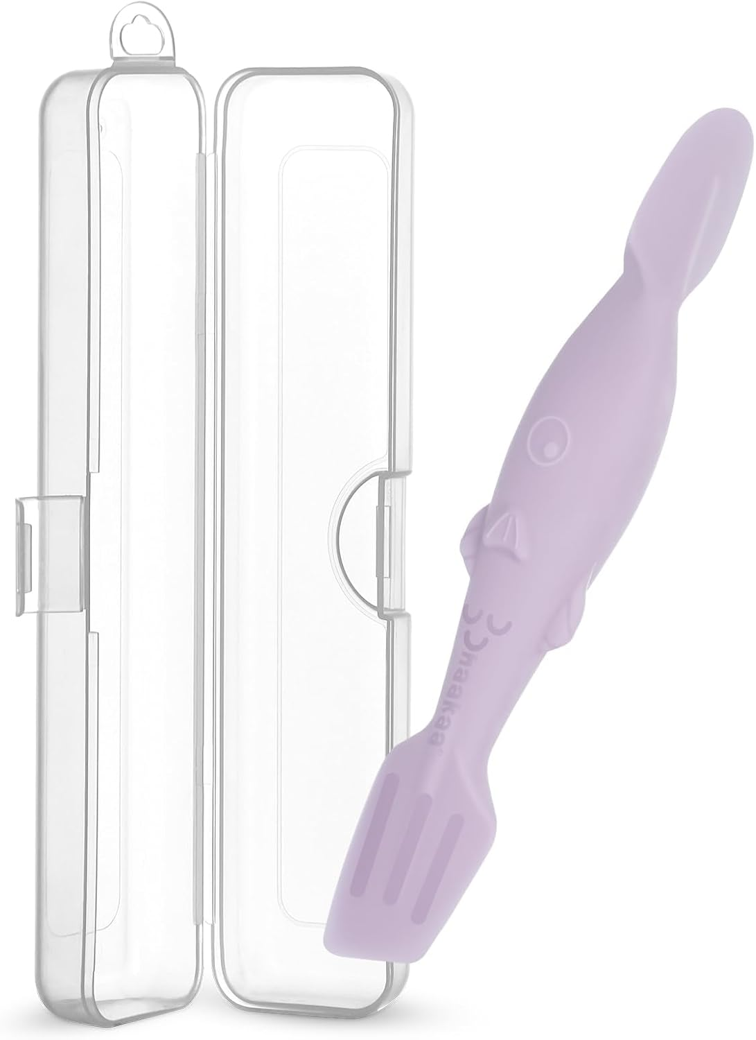 Haakaa Baby Diaper Cream Spatula, Nomess Dual-Ended Silicone Diaper Rash Cream Applicator with Hygienic Case, Butt Spatula for Baby- Pea Green