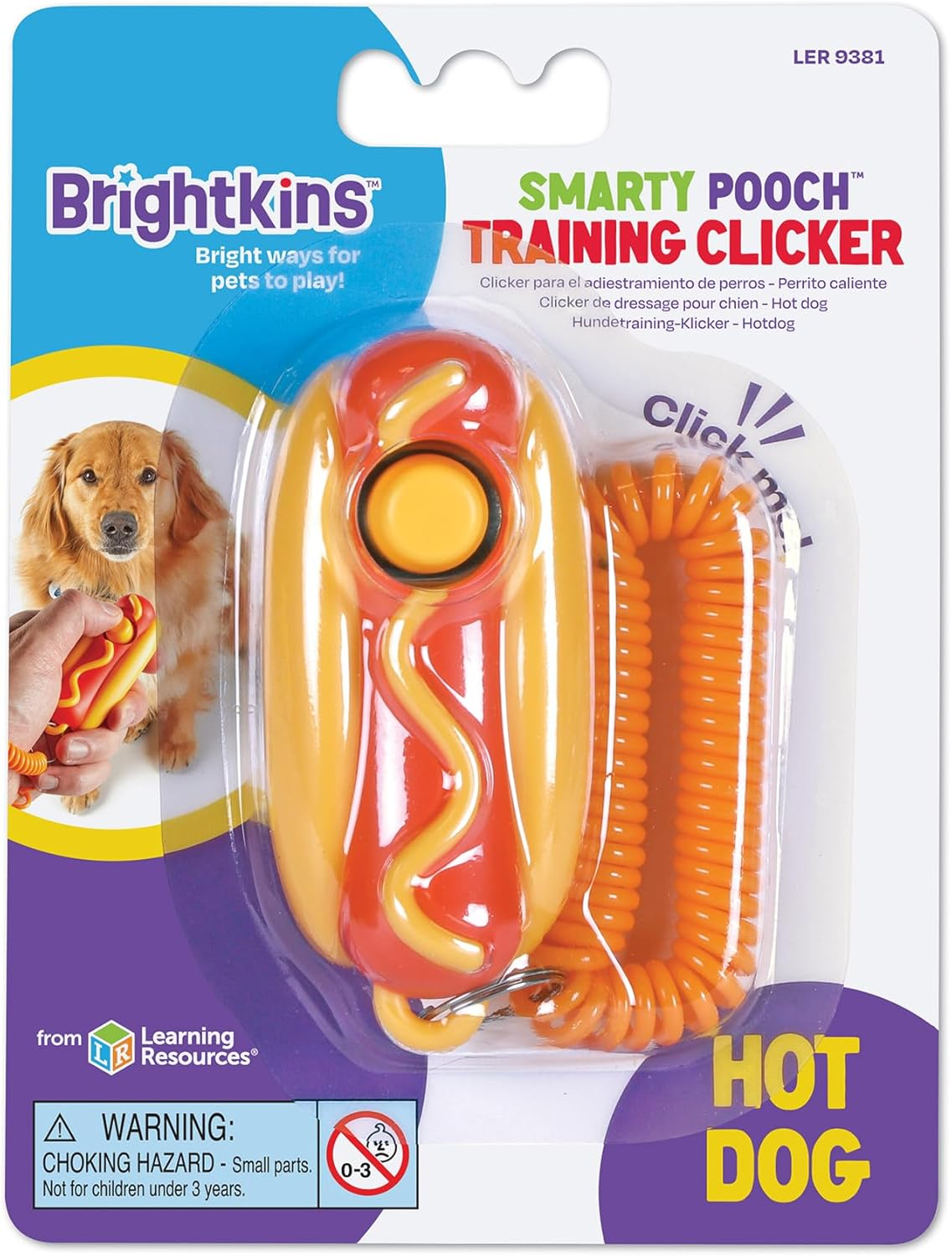 Brightkins Smarty Pooch Hot Dog Training Clicker image number 5