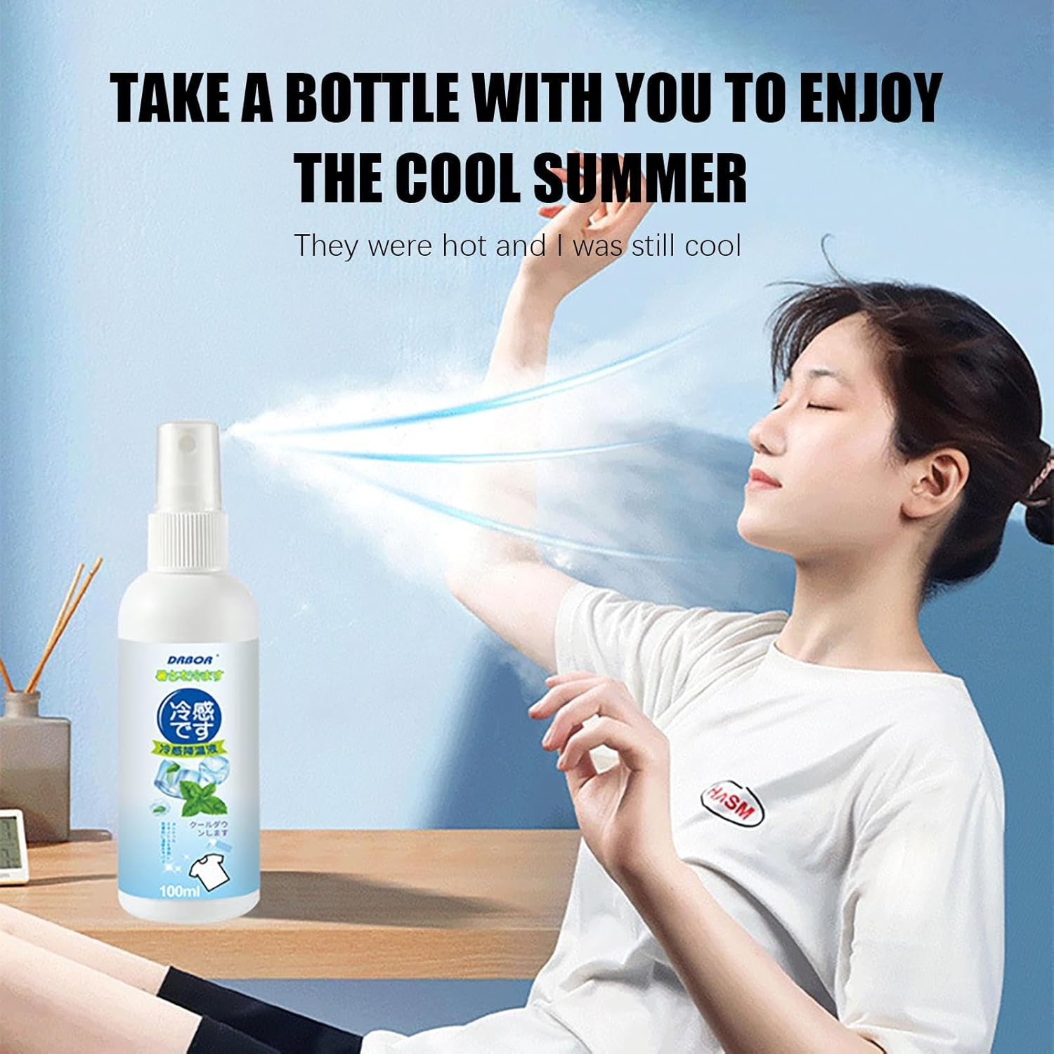 Refreshing Spray Summer - Refrigerant, Instant Moisture Spray | Natural Cooling, Instant Feeling of Freshness with Plant Extracts for Excursions, Campsite, Plei Activities