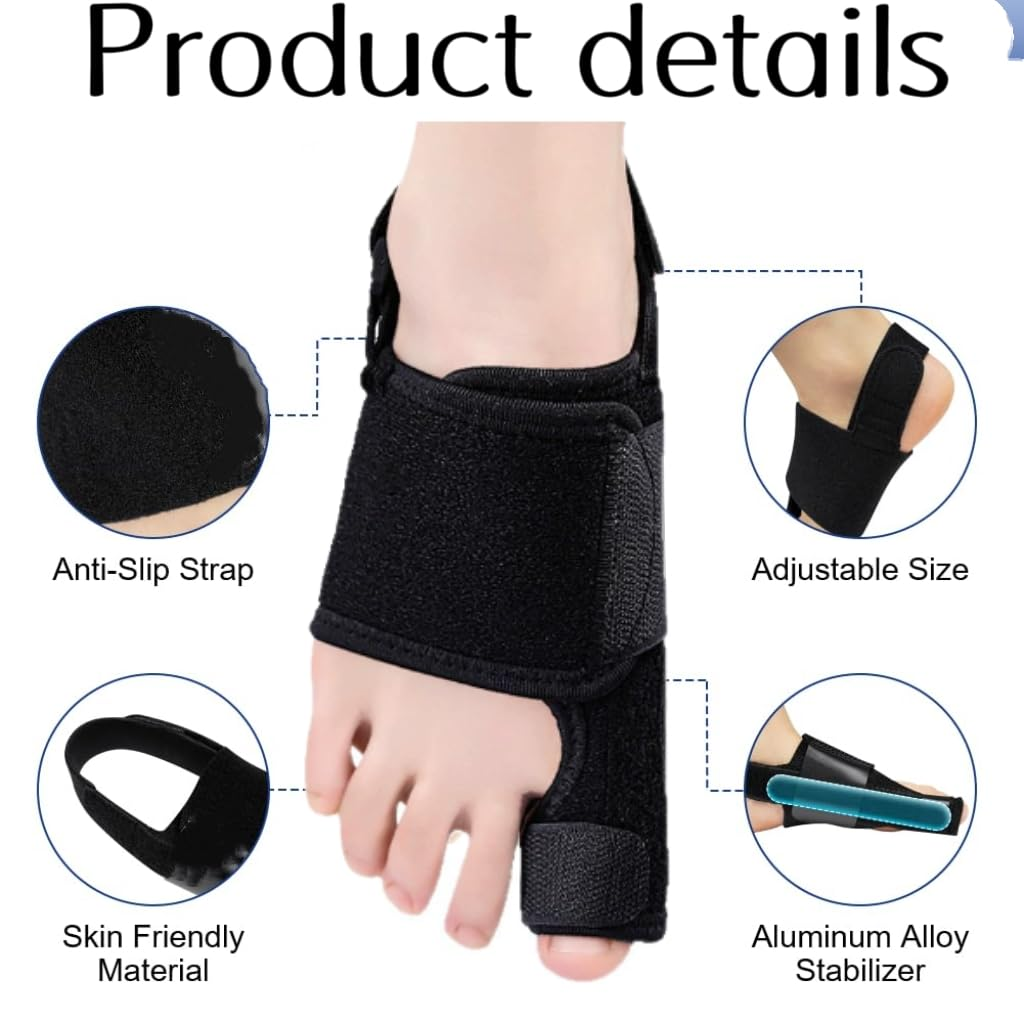 Big Toe Straightener Brace Separators with Metal Plates, 2Pcs Big Toe Straightener Bunion Splint Bunion Pads, Big Toe Straightener Bunion Corrector for Women and Men image number 2